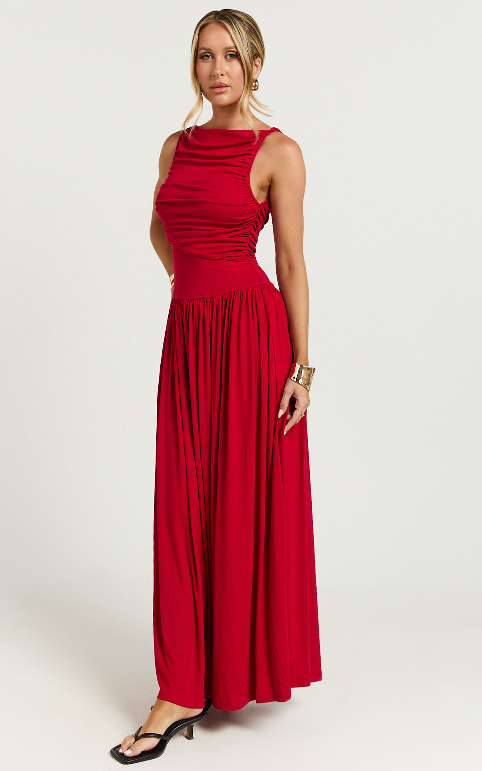 Runaway The Label - Nalla Maxi Dress in Cherry