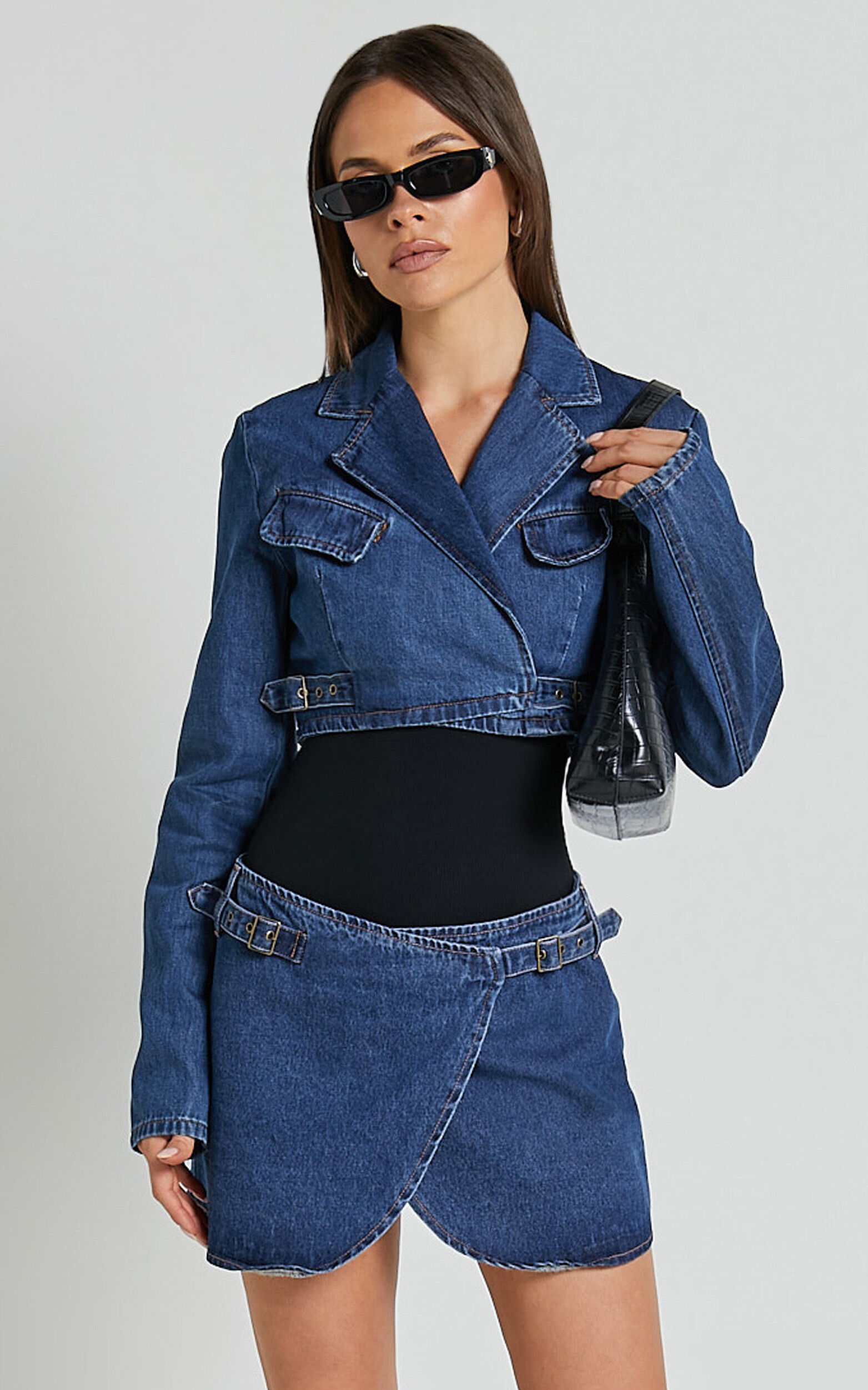 Lioness - Anja Mini Skirt in Dark Denim