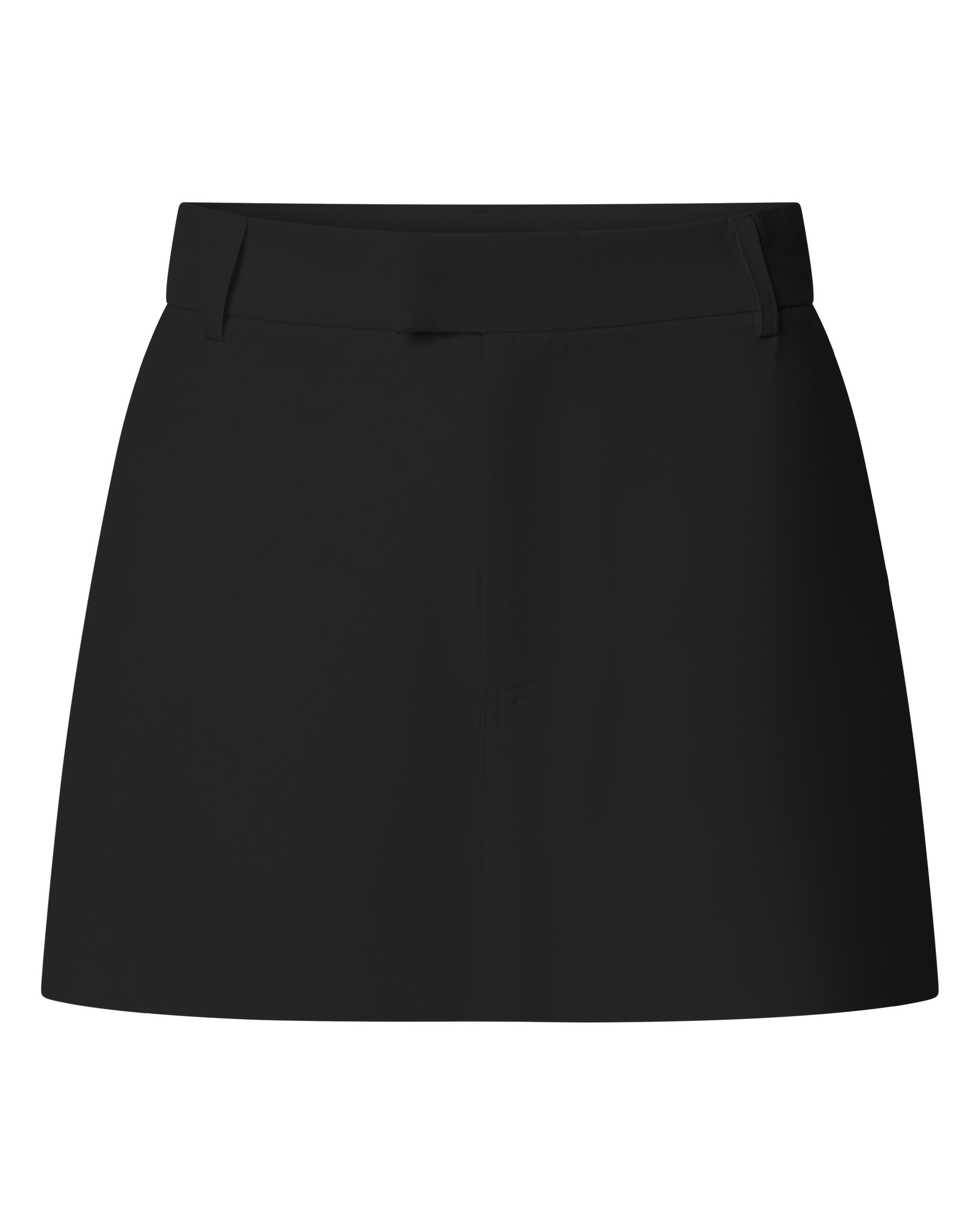 Desi Mini Skirt - Tailored Mid Waisted Skirt in Black