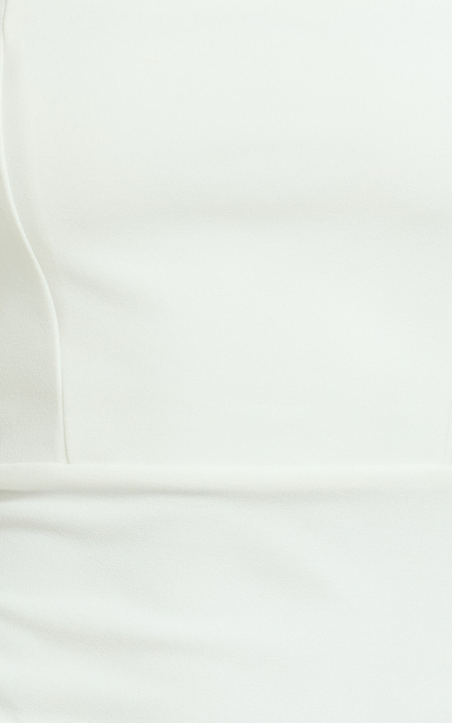 Vanessa Midi Dress - Halter Neck Below Knee Column Dress in White