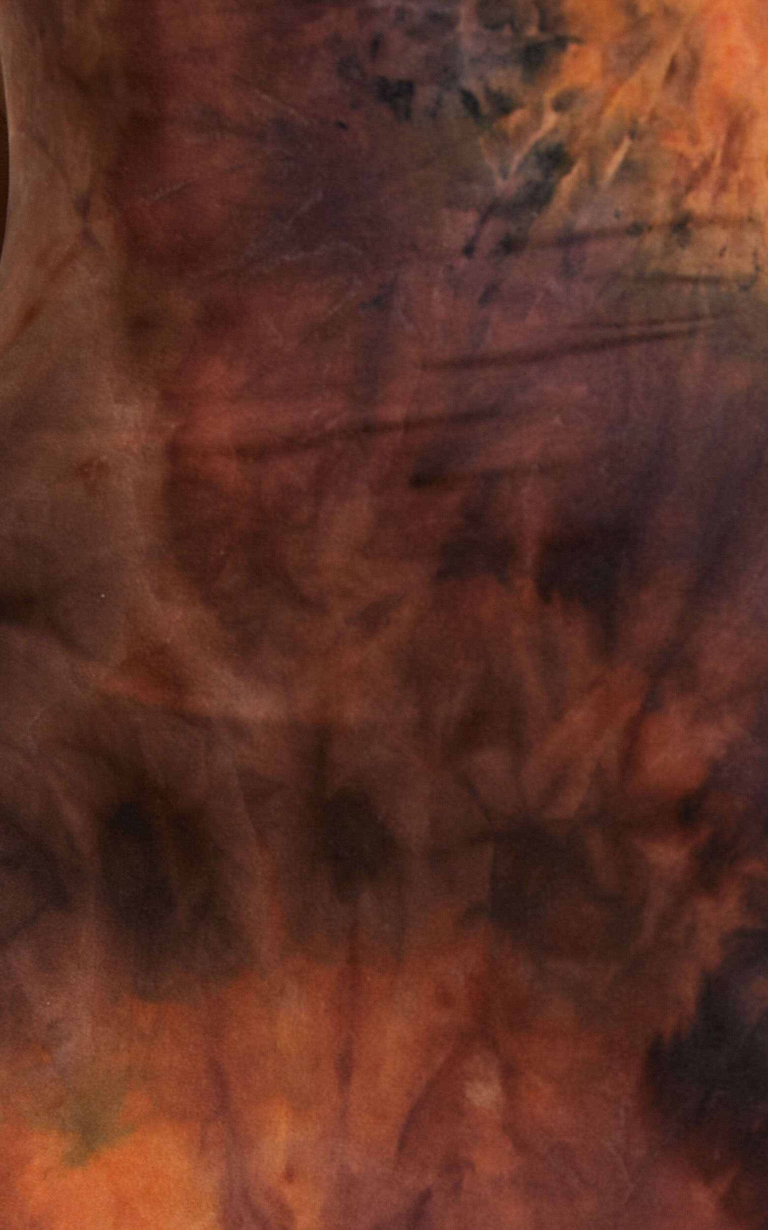 Amayra Midi Dress - High Neck Bodycon Dress in Brown Tie Dye