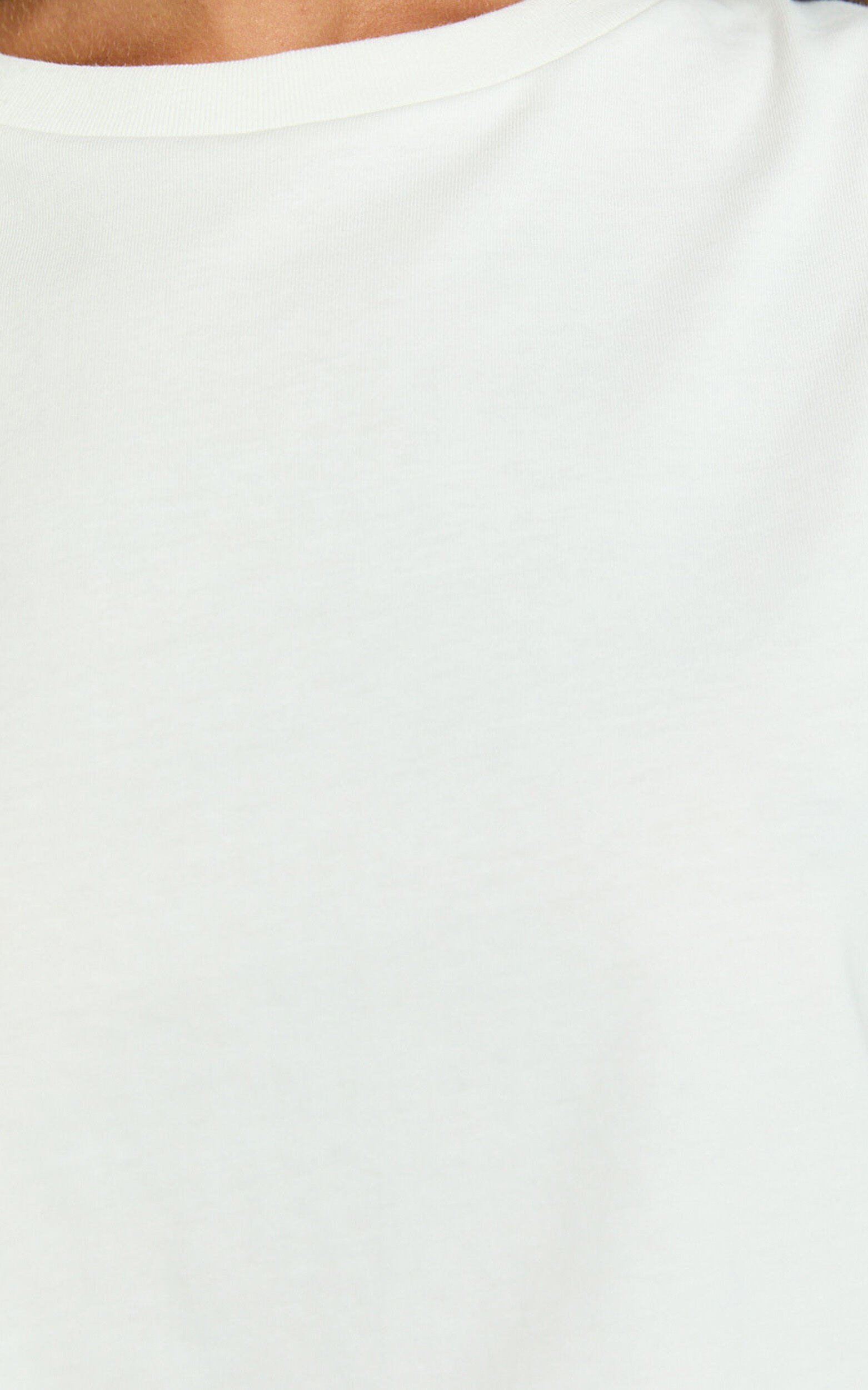 Gia Tee - High Neck Tshirt in White