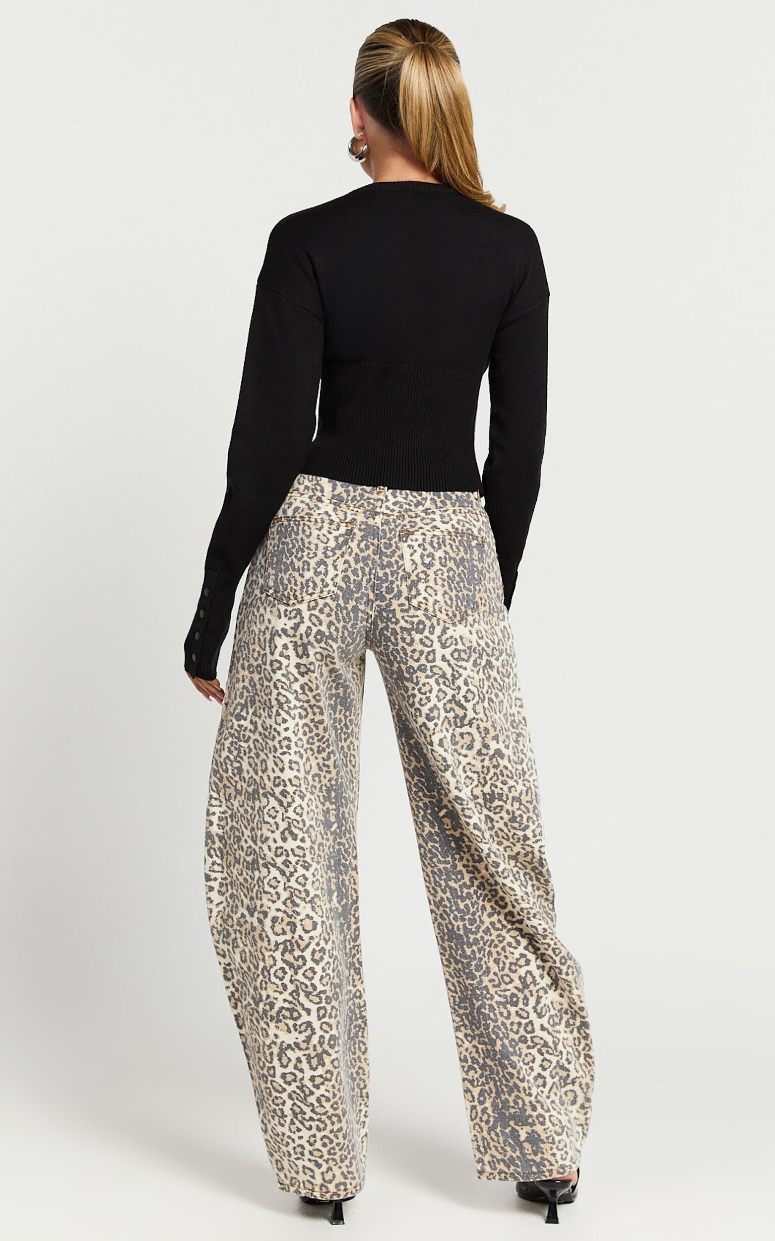 Lioness - Horseshoe Jean in Leopard Fade