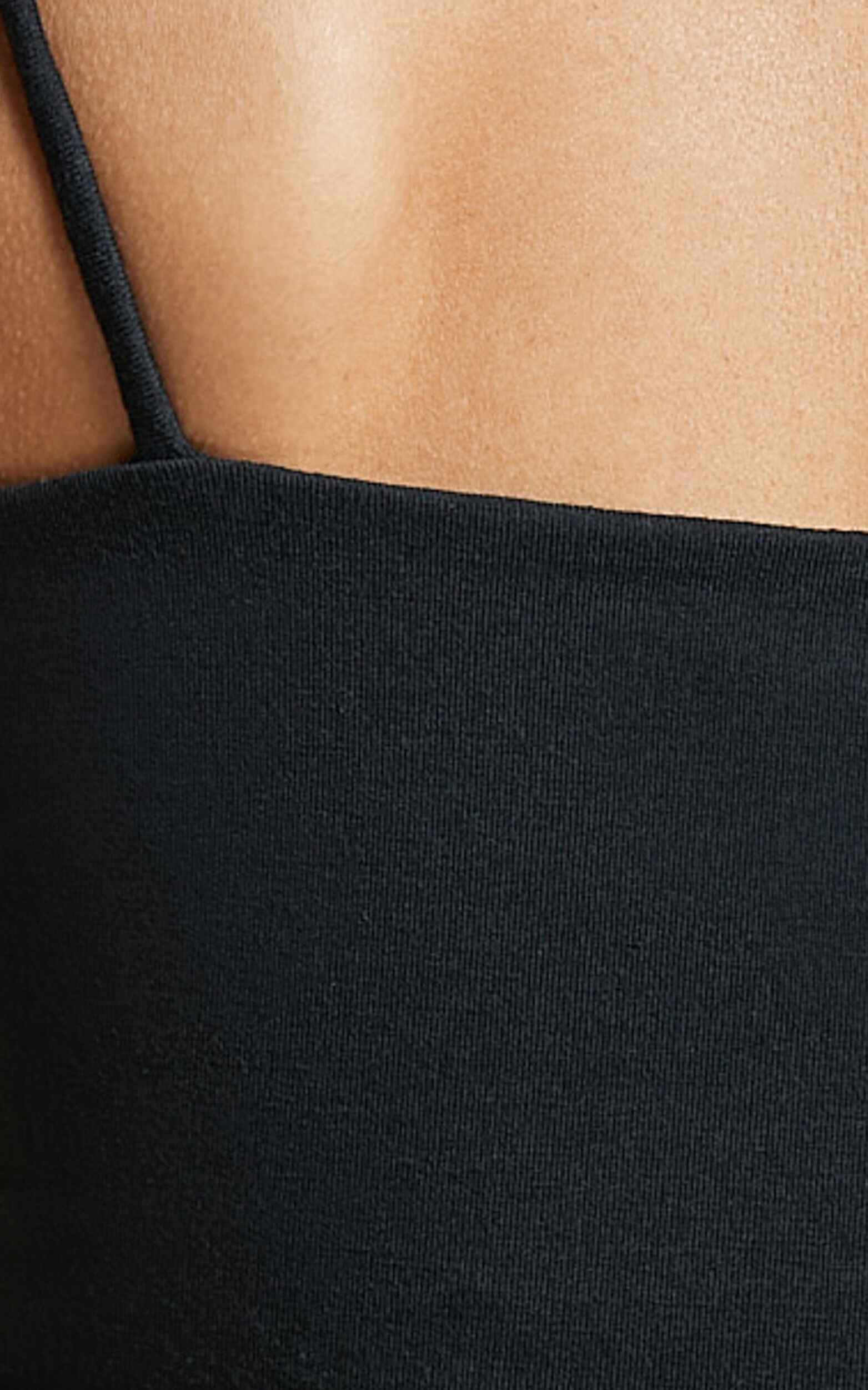 Modern Gal Top - Jersey Cami Crop Top in Black