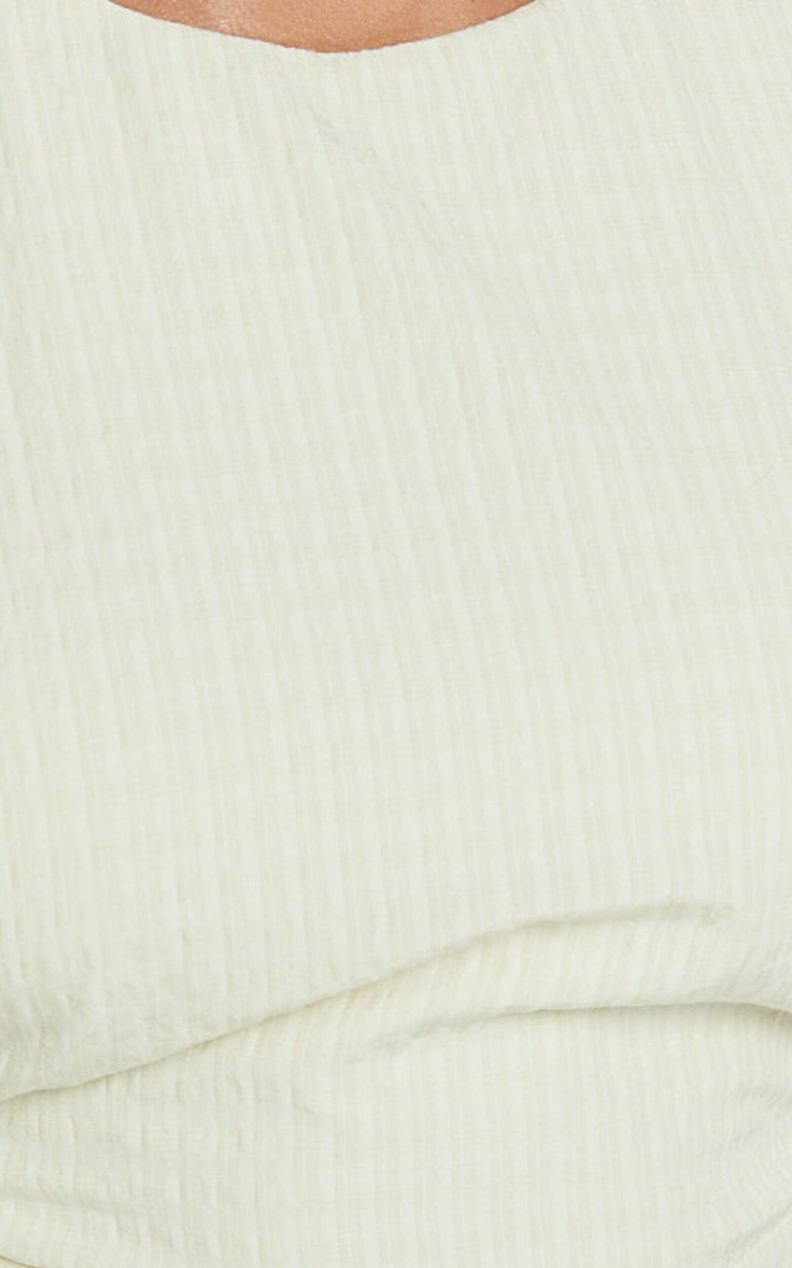 Shay Mini Dress - Ruched Side Tie Back Mini Dress in White