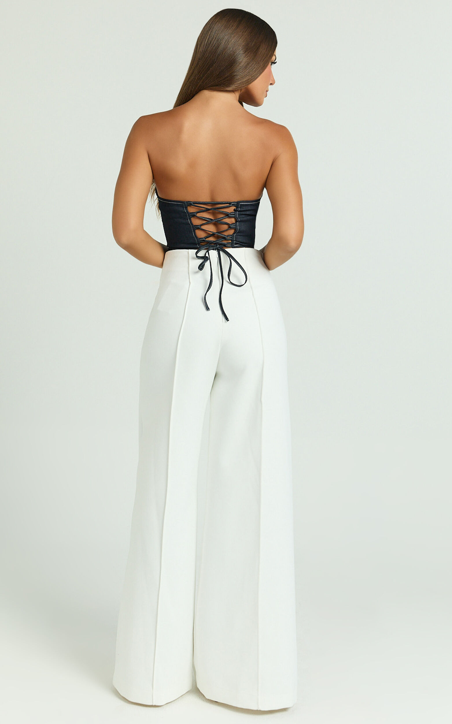 Clara Pants - High Waisted Wide Leg Pants in White
