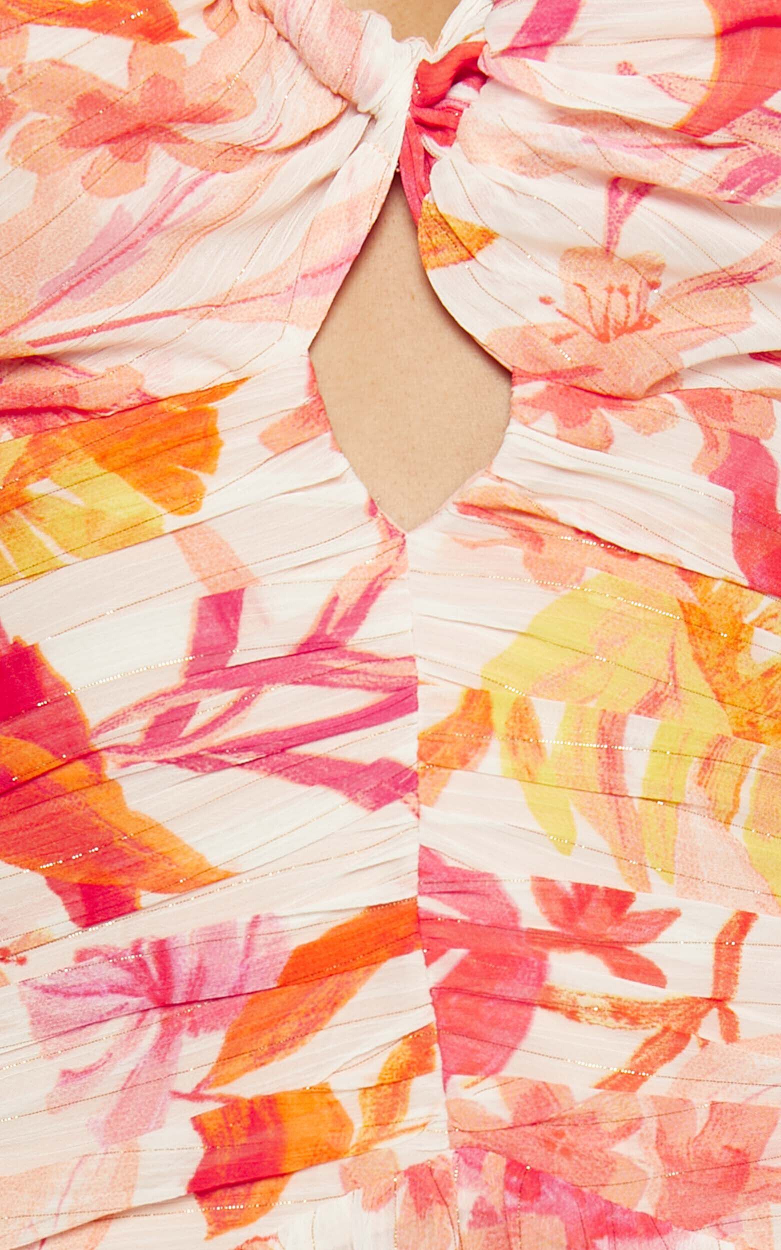 Ferlynn Maxi Dress - One Shoulder Sweetheart Dress in Multi