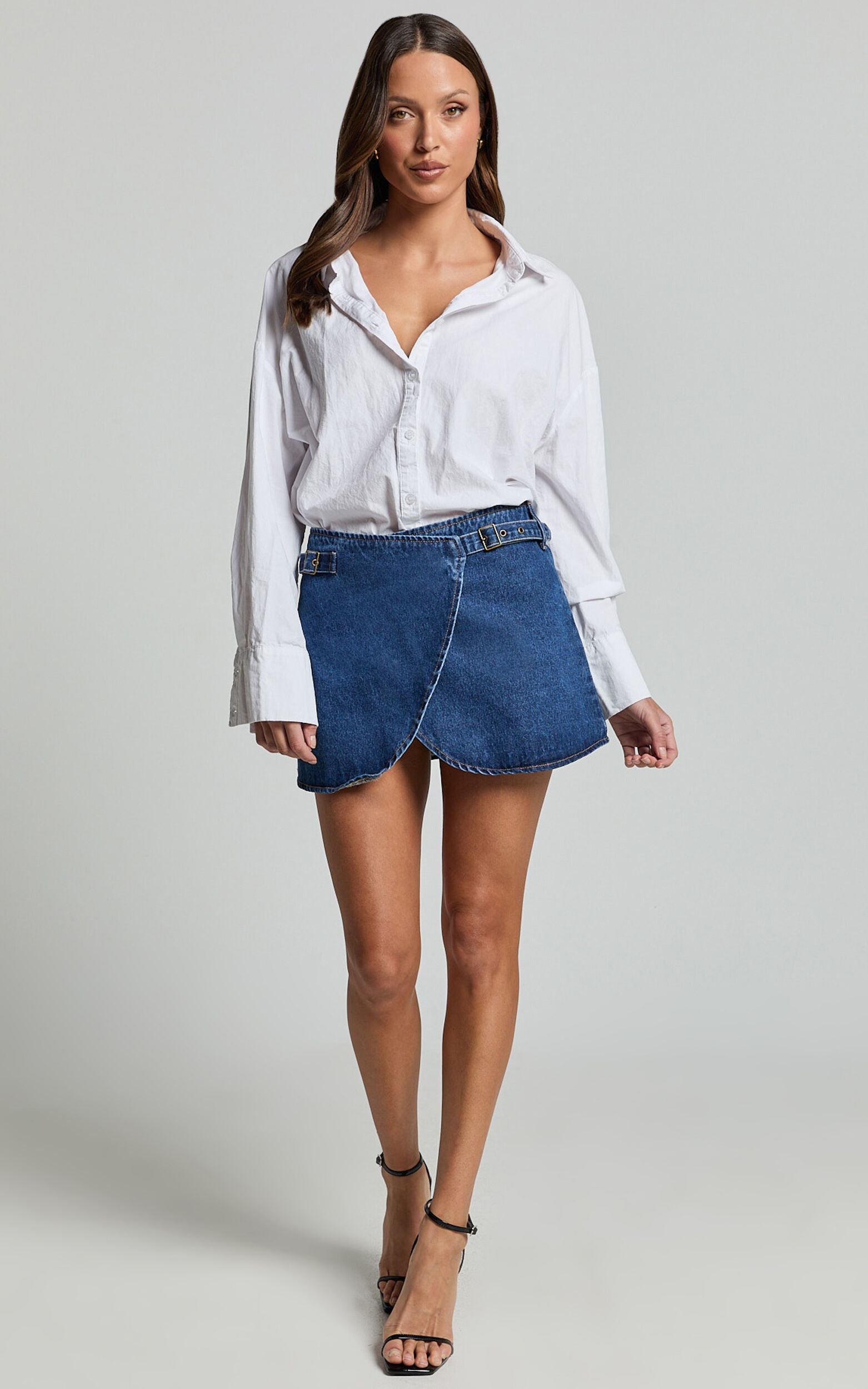 Lioness - Anja Mini Skirt in Dark Denim
