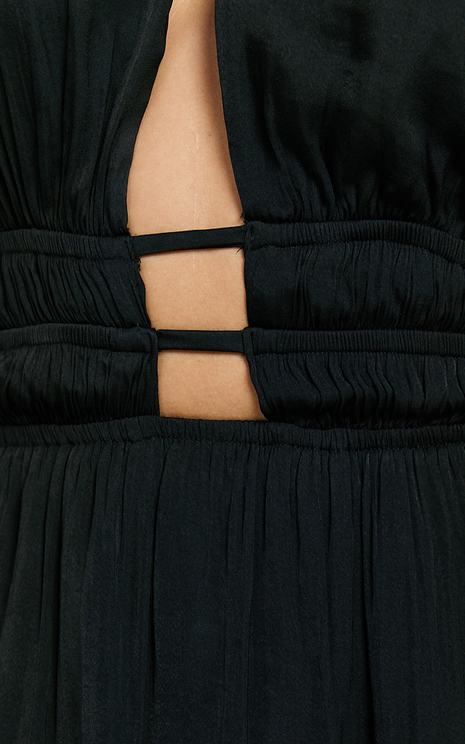 Denisa Maxi Dress - Open Back Halter Dress in Black