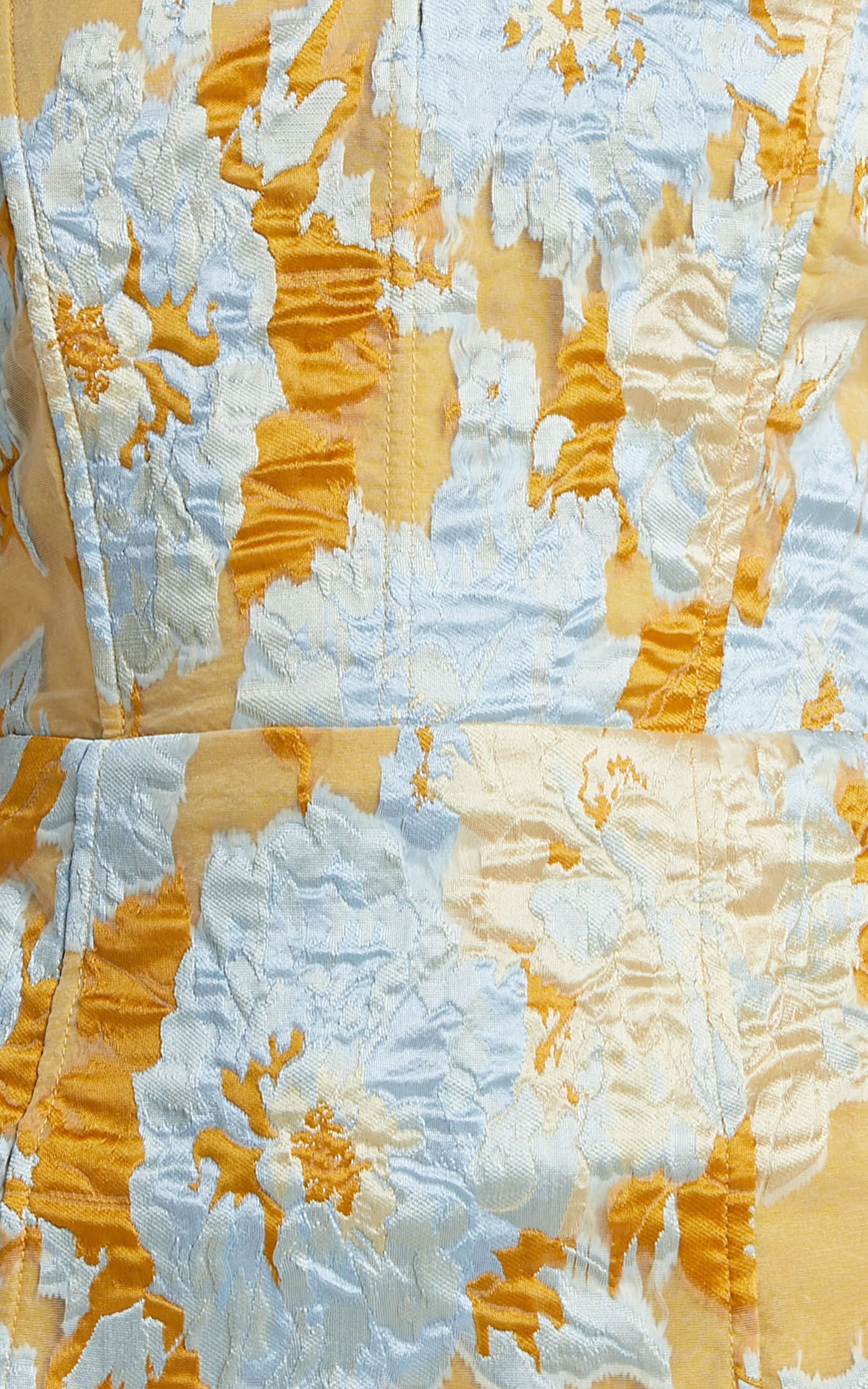 Brailey Mini Dress - Strapless Dress in Blue Jacquard