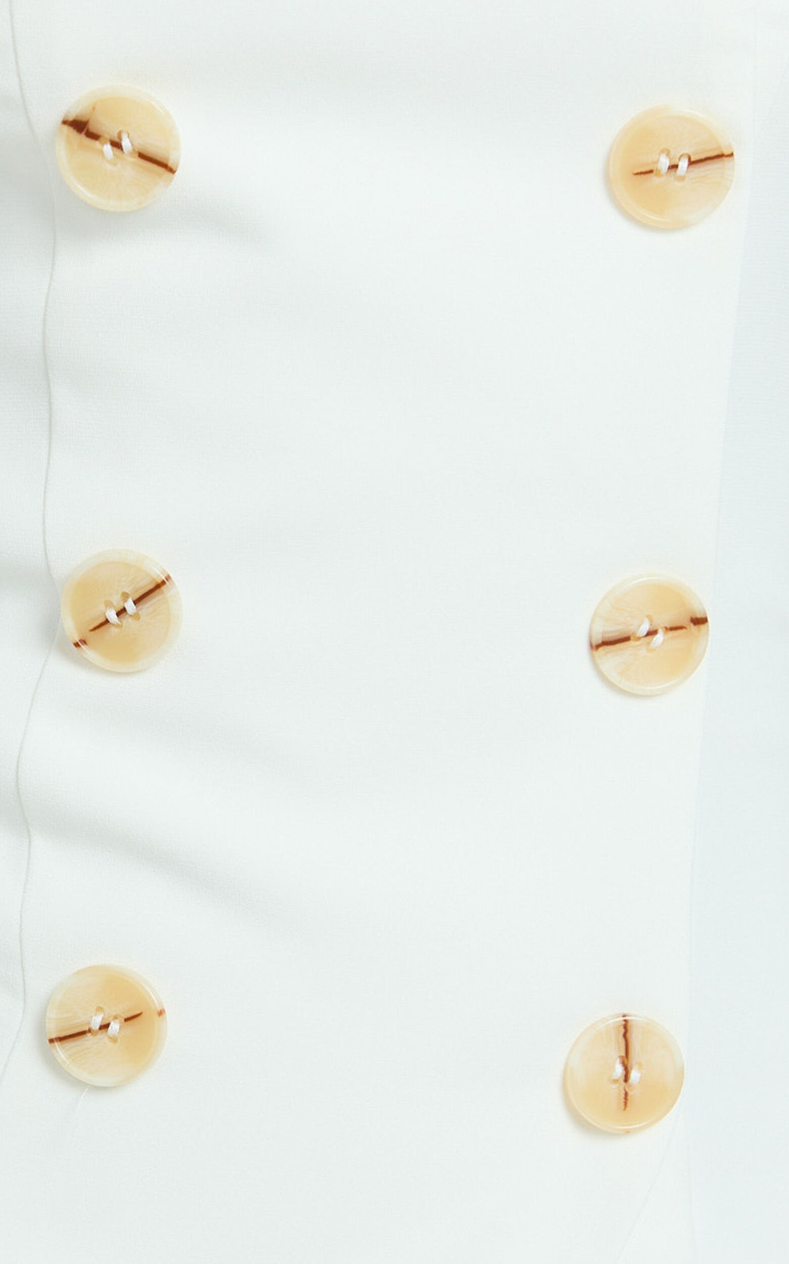 Carson Midi Dress - Strapless Double Breasted Wrap Fitted Dress in Off White