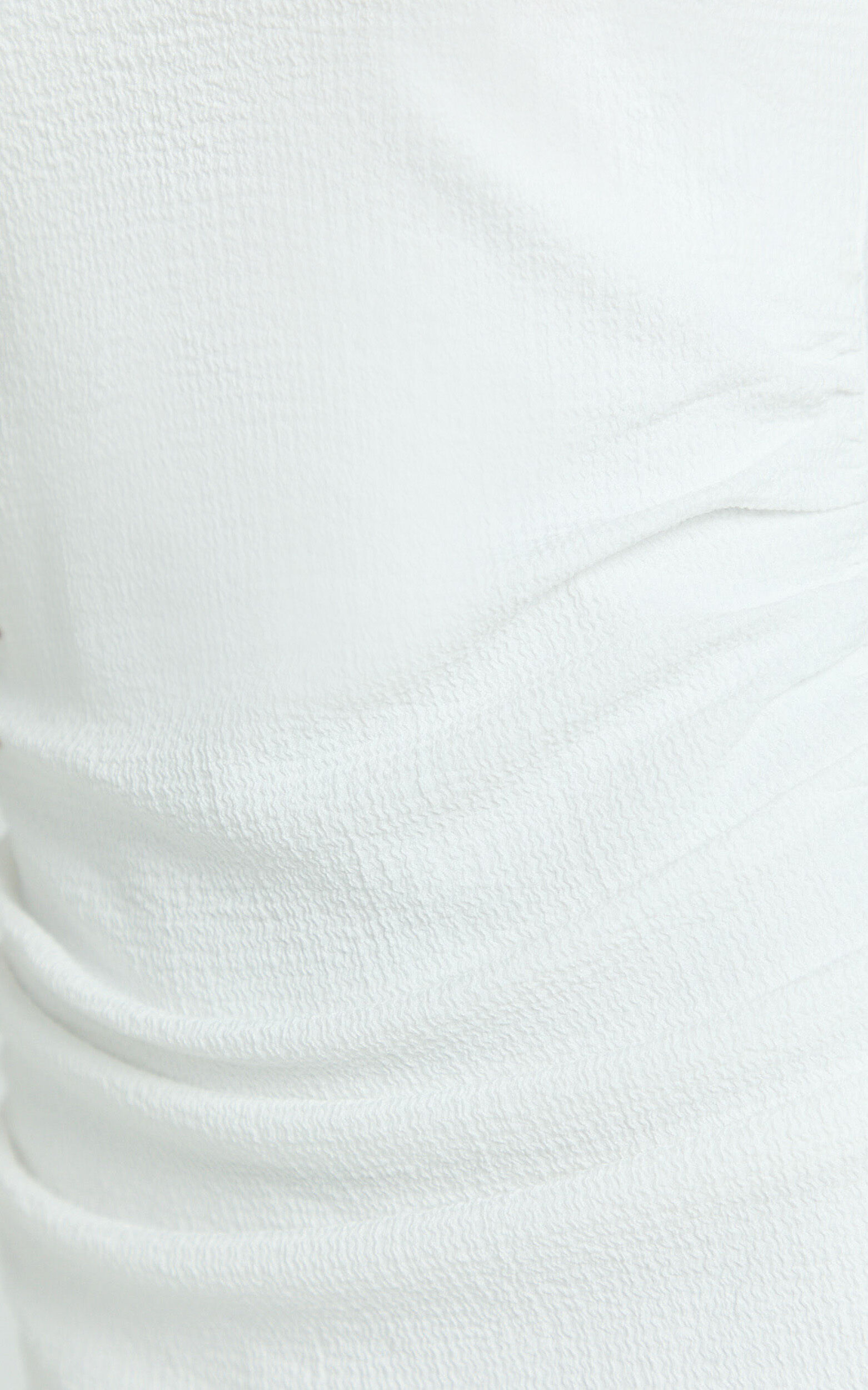 Pamela Midi Dress - High Neck Leg Split Dress in White