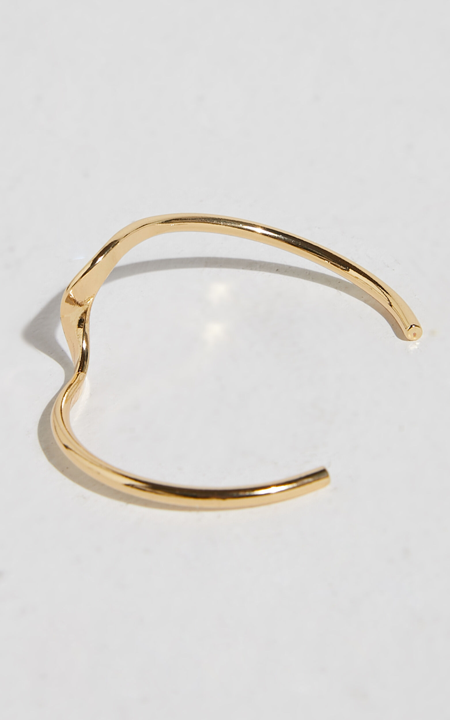 Ivy Irregular Shaped Bracelet Cuff in Gold
