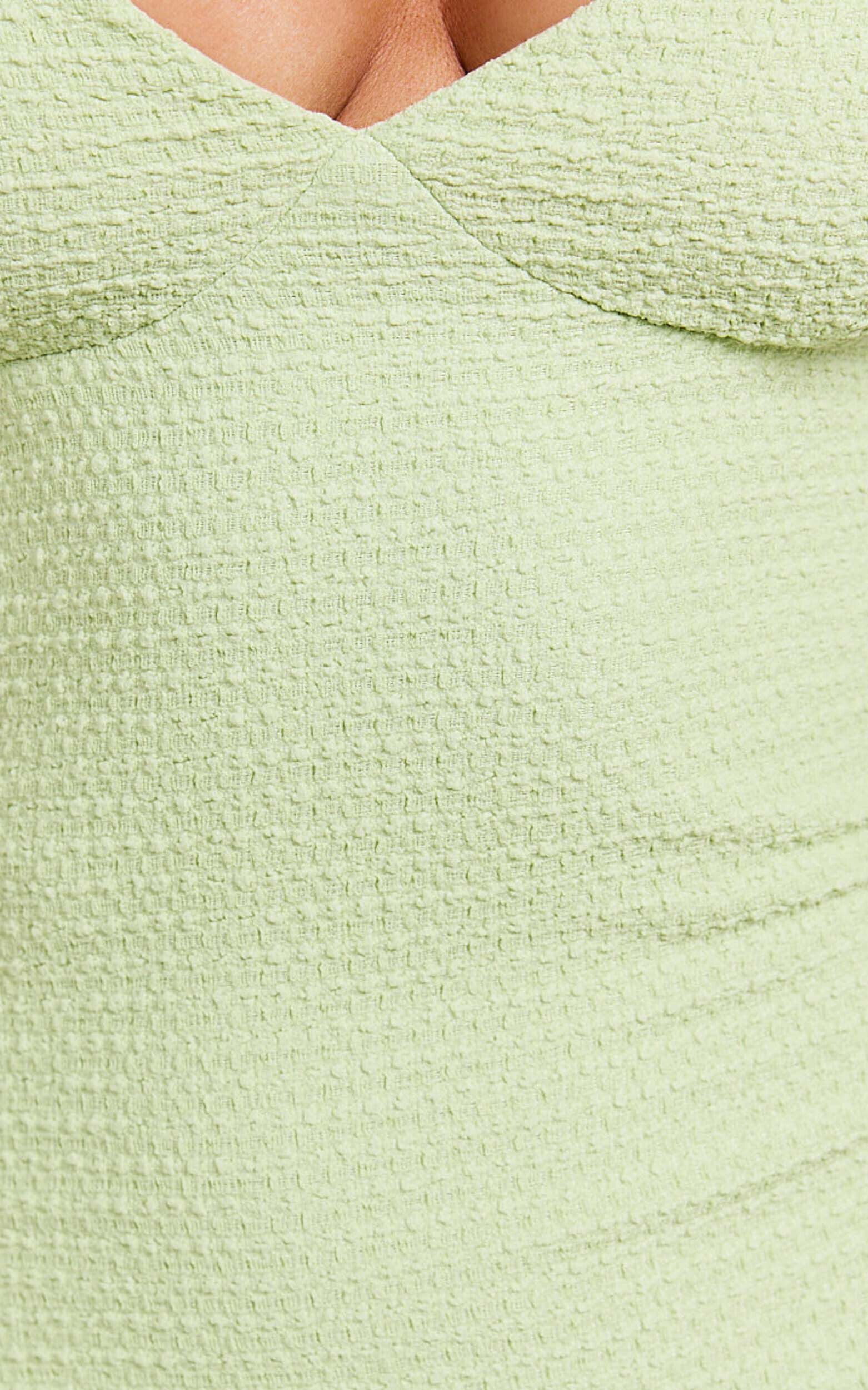 Rhaima Midi Dress - Open Back Strap Detail Dress in Sage