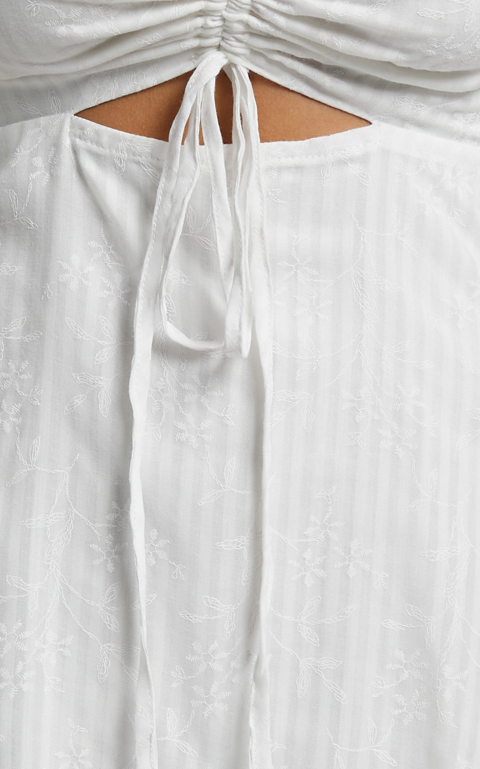 Soft Mention Mini Dress - Puff Sleeve Dress in White Floral