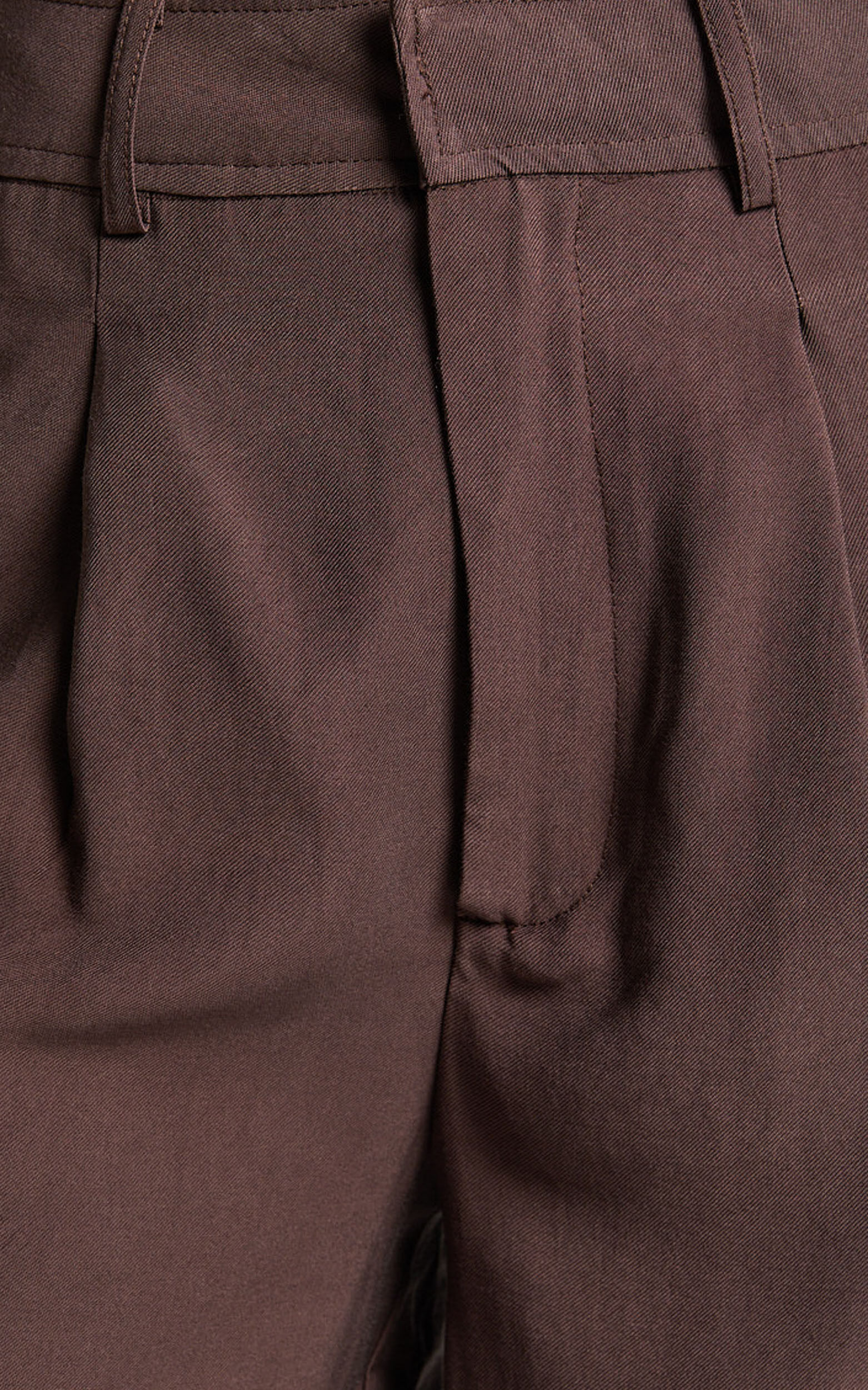 Augustus Pants - High Waisted Wide Leg Tailored Pants in Dark Oak