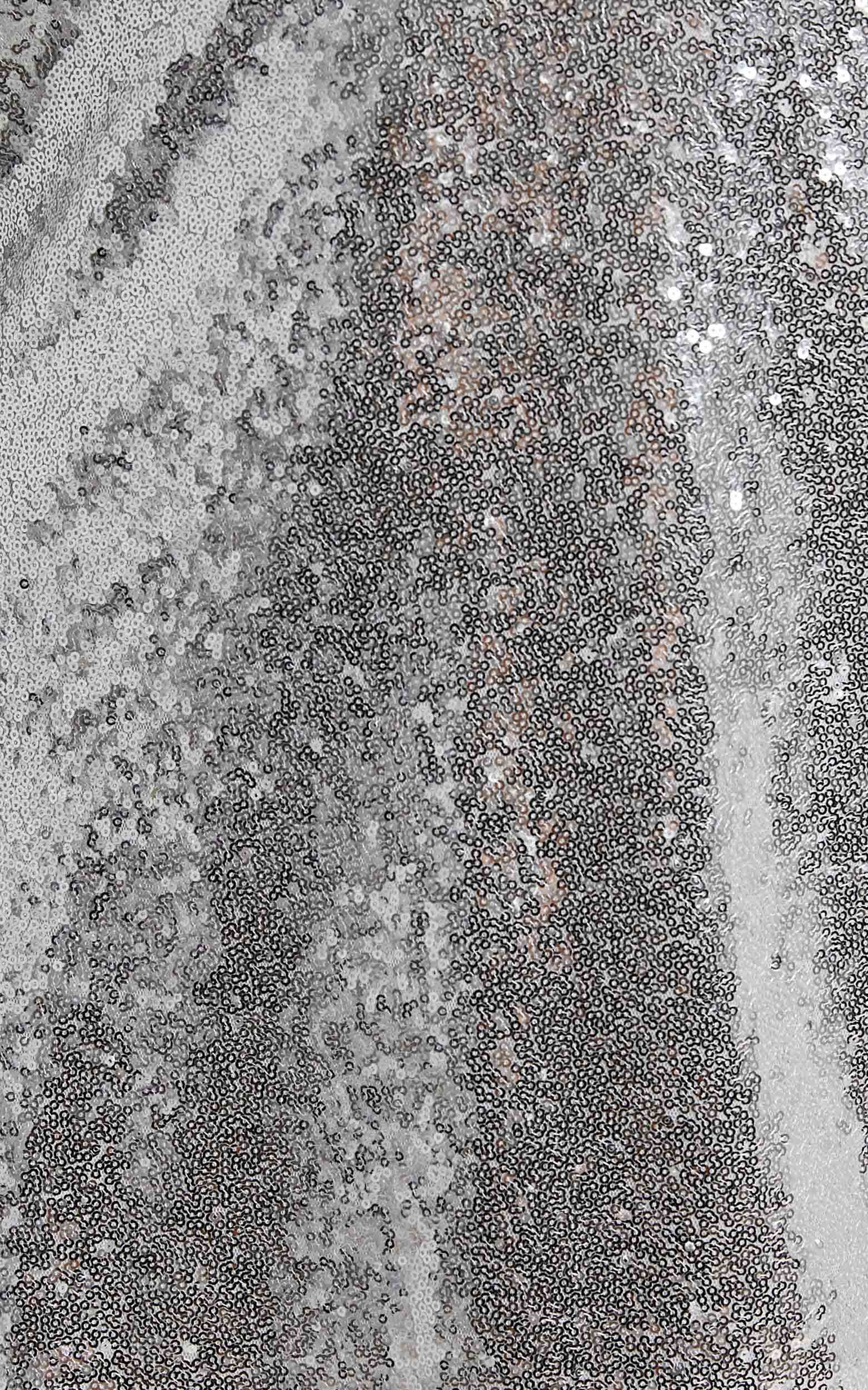 Delilaah Mini Dress - Strappy V Neck Slip Sequin Dress in Silver Sequins