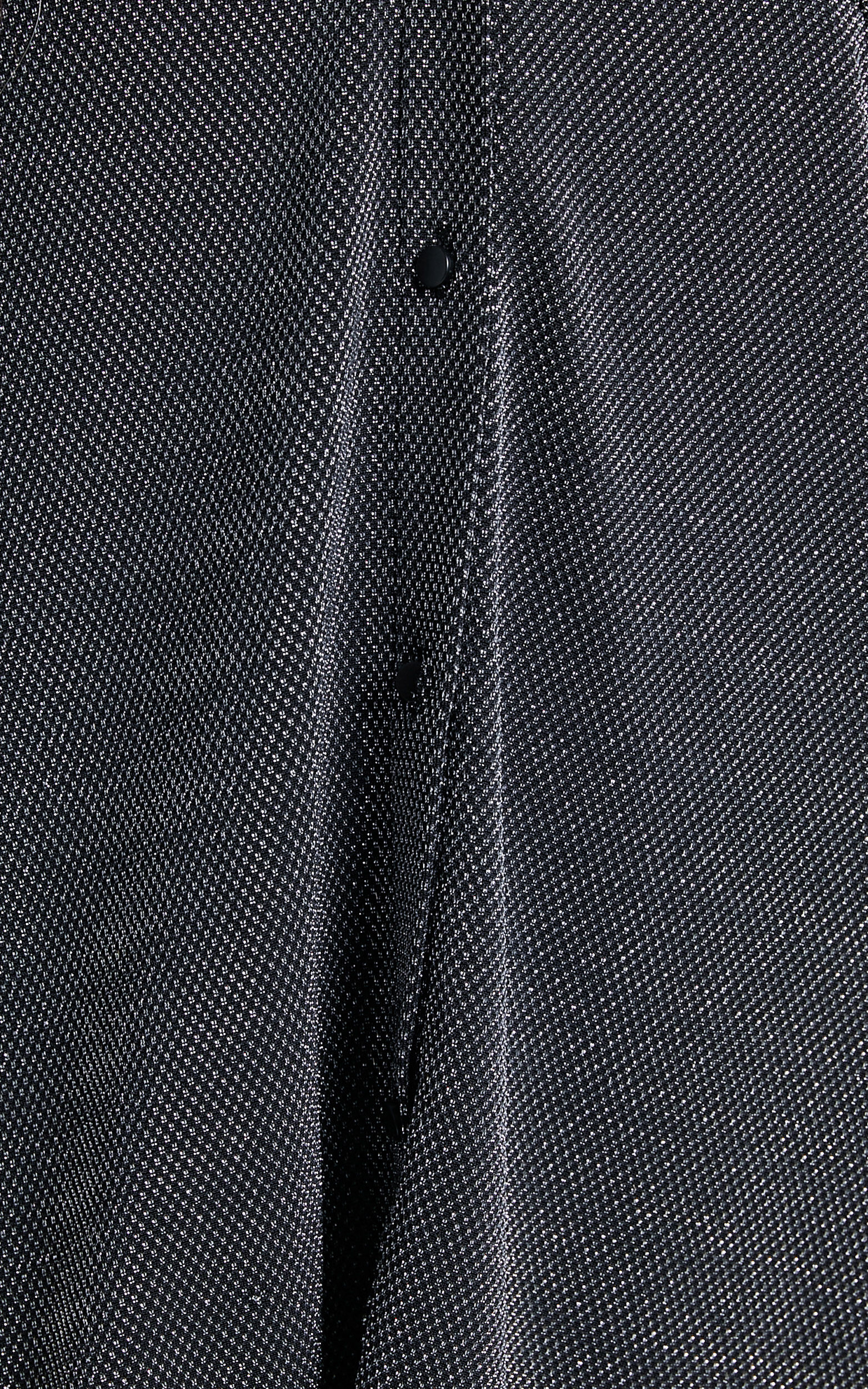 Ruri Mini Dress - Sparkly Oversized Shirt Dress in Black and Silver