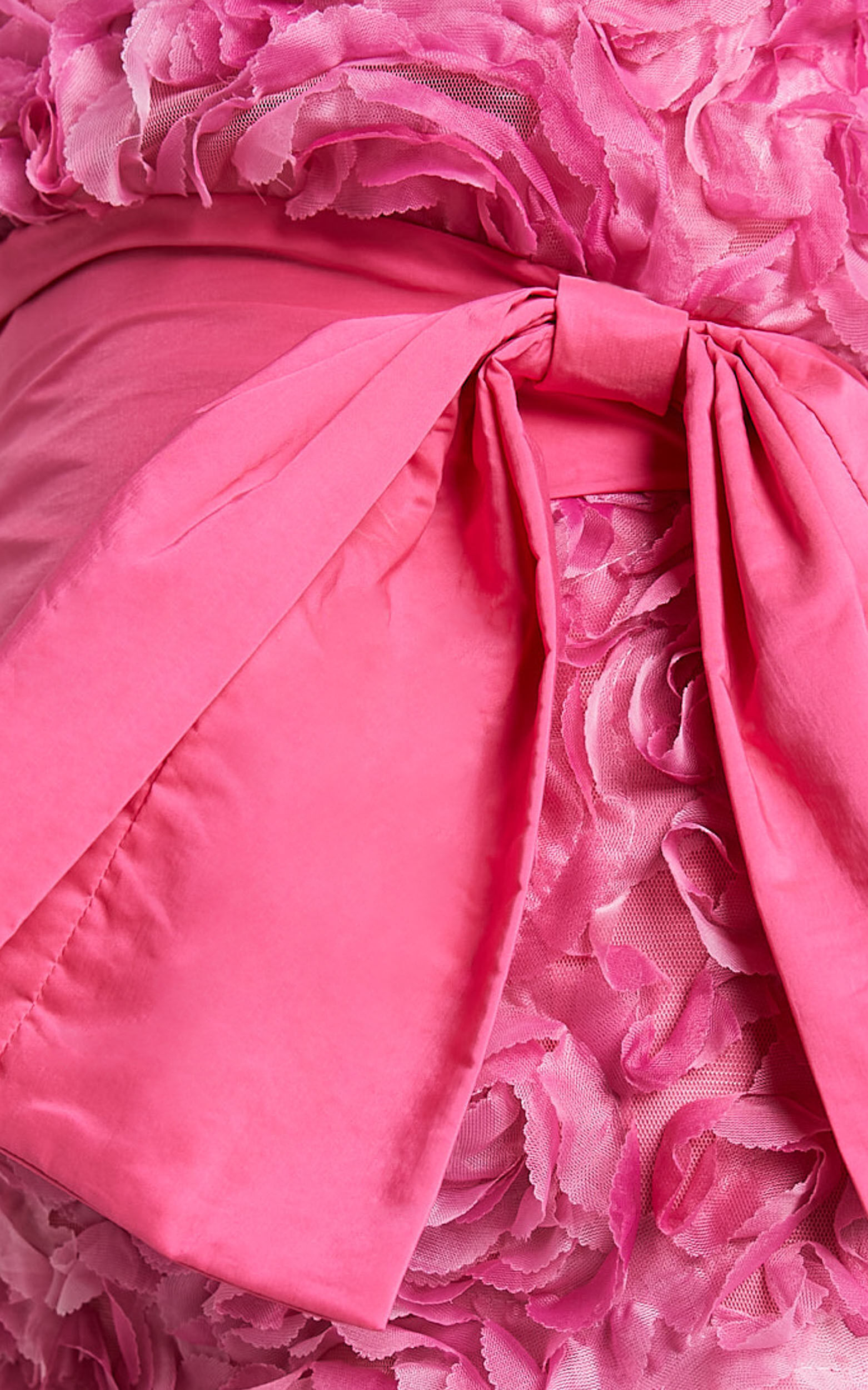 Ayesha Mini Dress - Strapless with Ribbon Detail Dress in Pink