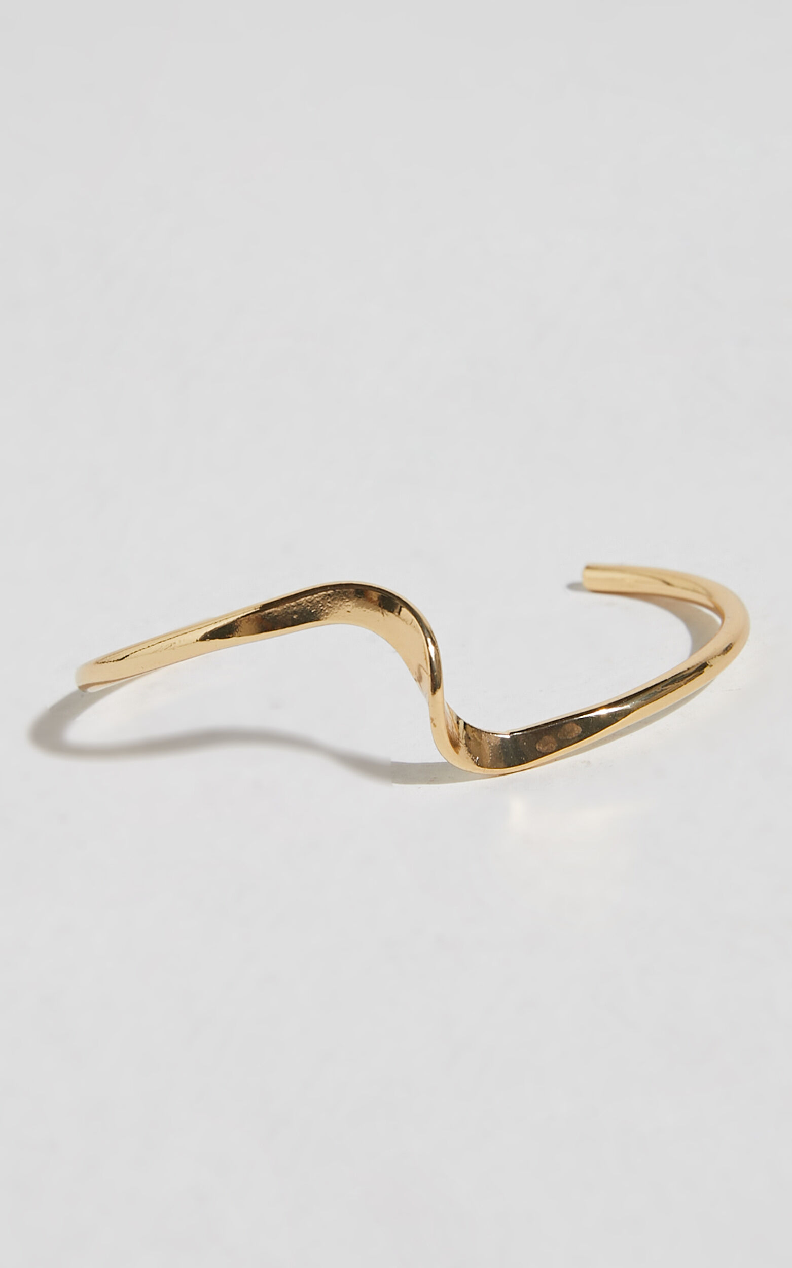 Ivy Irregular Shaped Bracelet Cuff in Gold