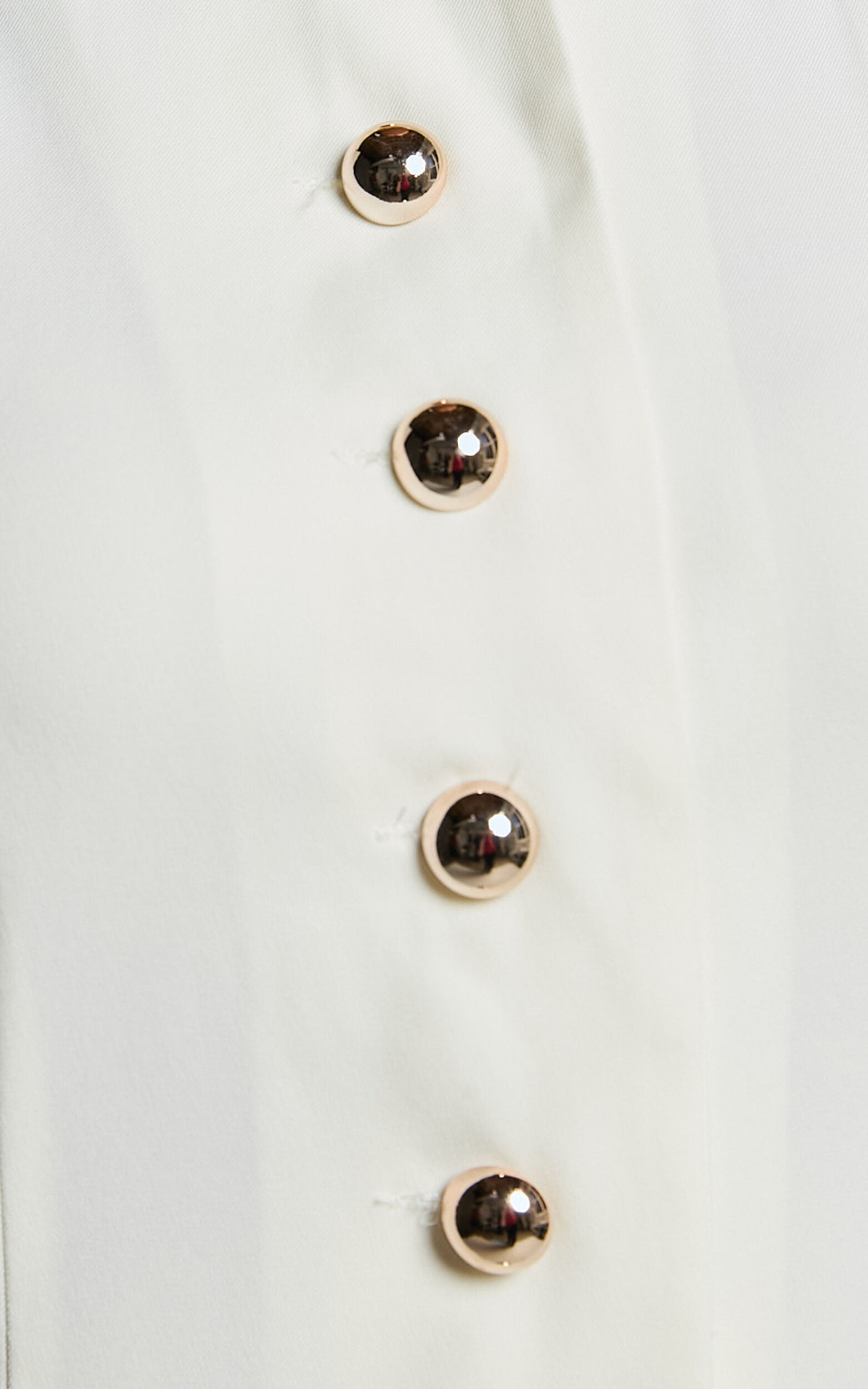 Helen Mini Dress - Collared Button Down Mini Dress in White