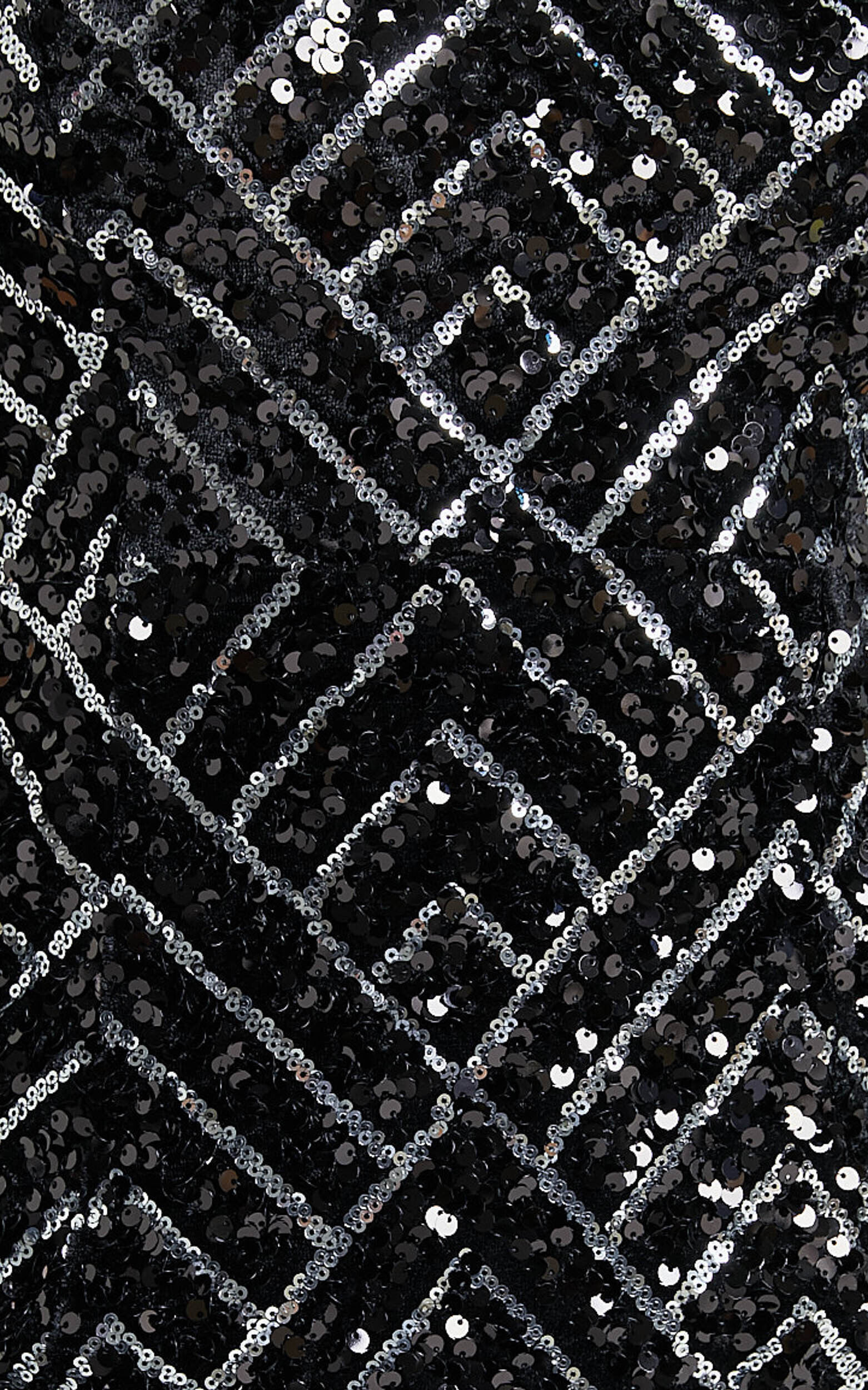 Nahla Mini Dress - Diamond Sequin Cami Dress in Black