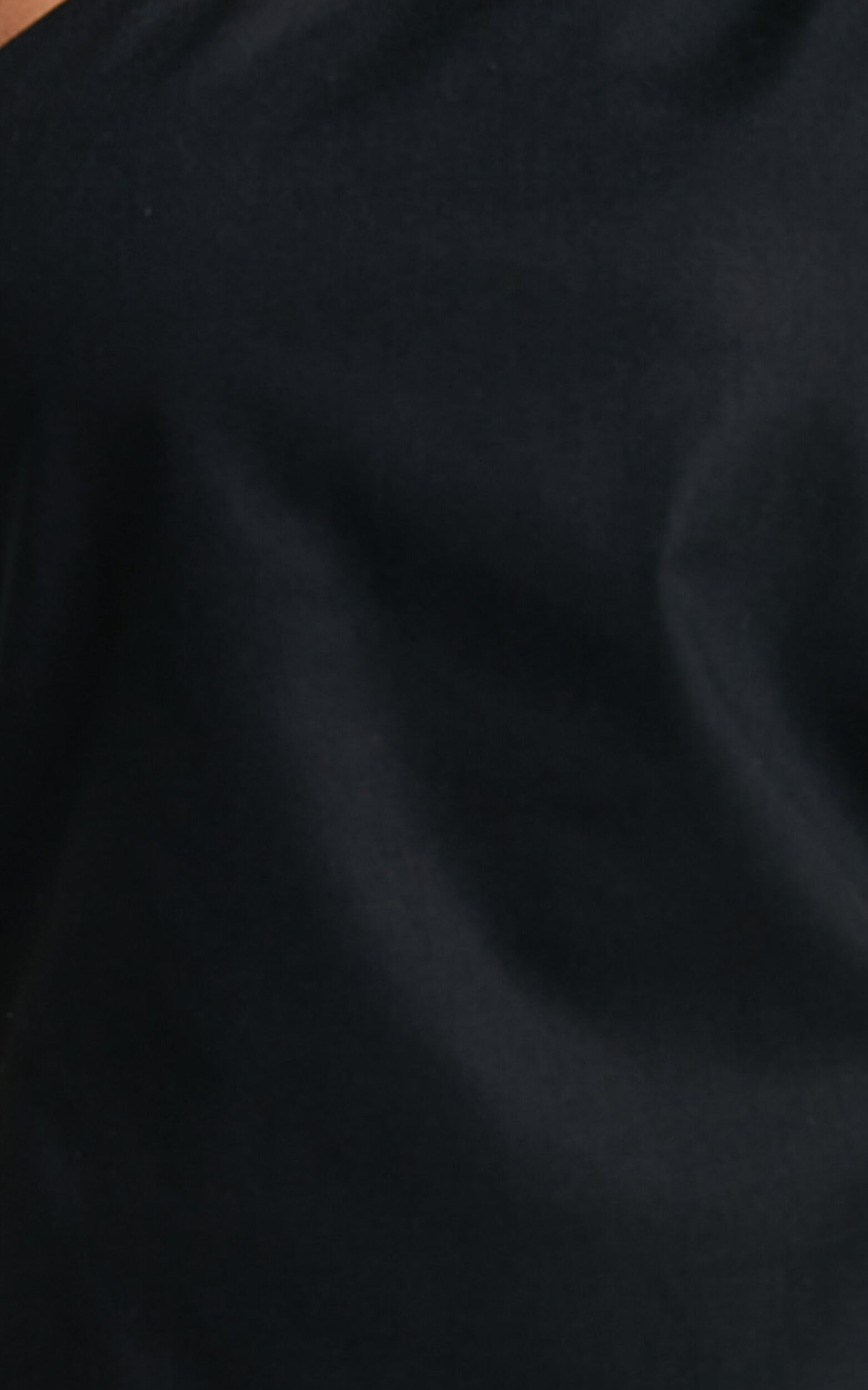 Mardelle Mini Dress - Linen One Shoulder Shift Dress in Black