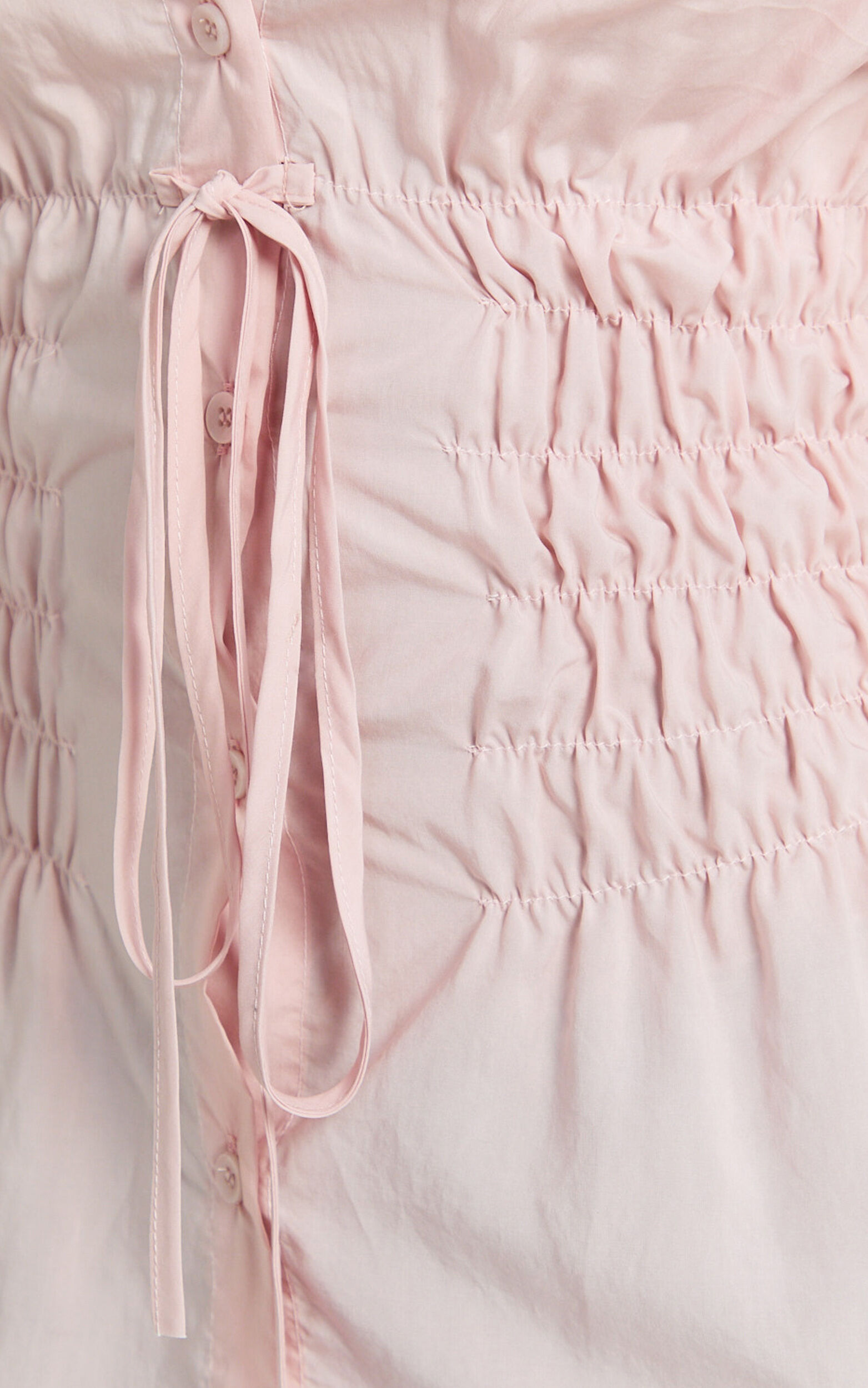 Cody Shirt - Ruched Detail Scrunch Shirt in Pink