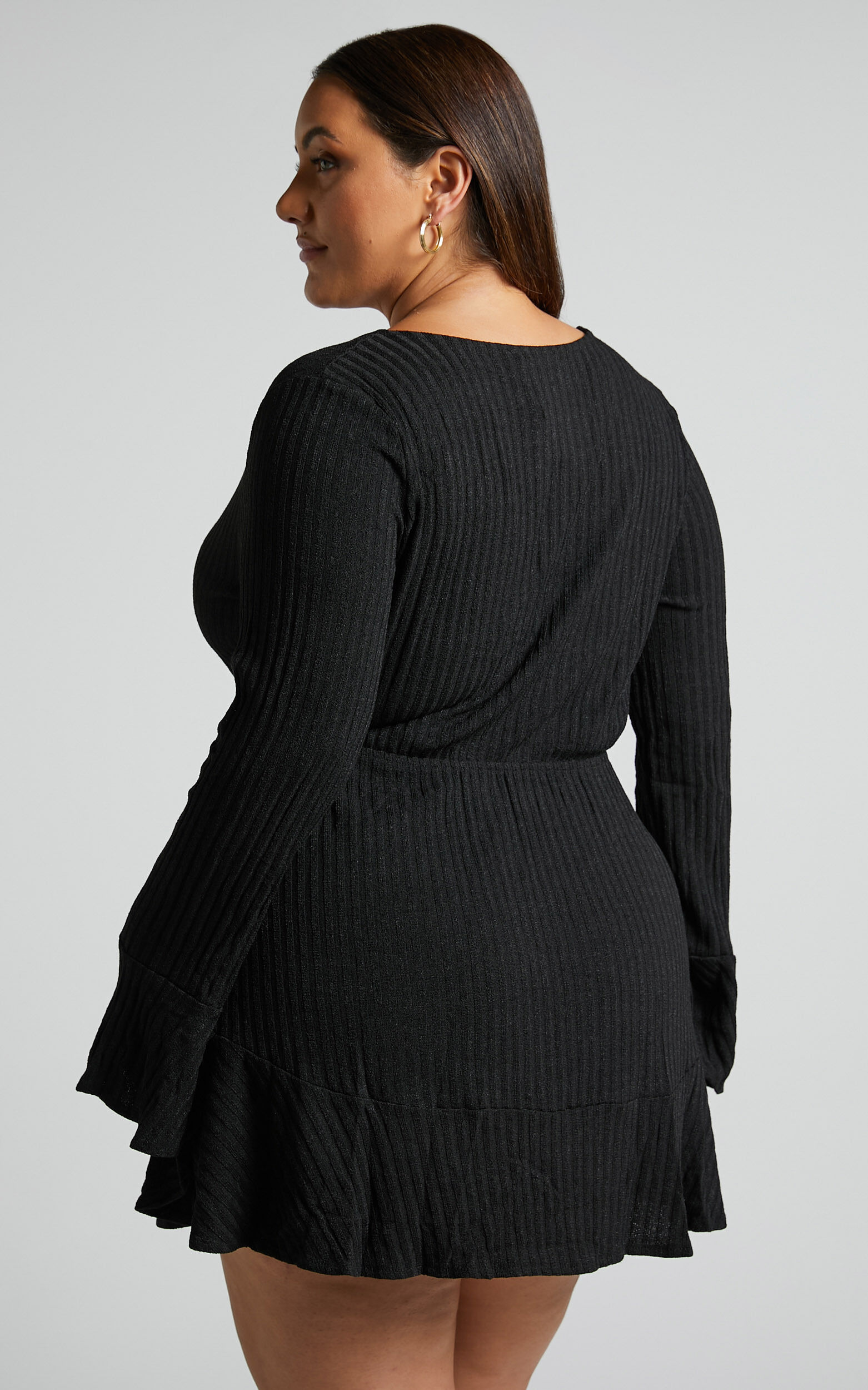 The Next Step Mini Dress - Long Sleeve Dress in Black