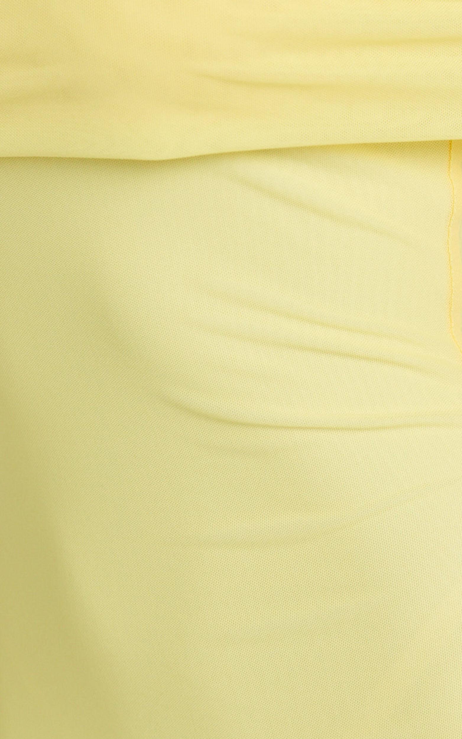 Bethanie Maxi Dress - Off The Shoulder Mesh Dress in Lemon