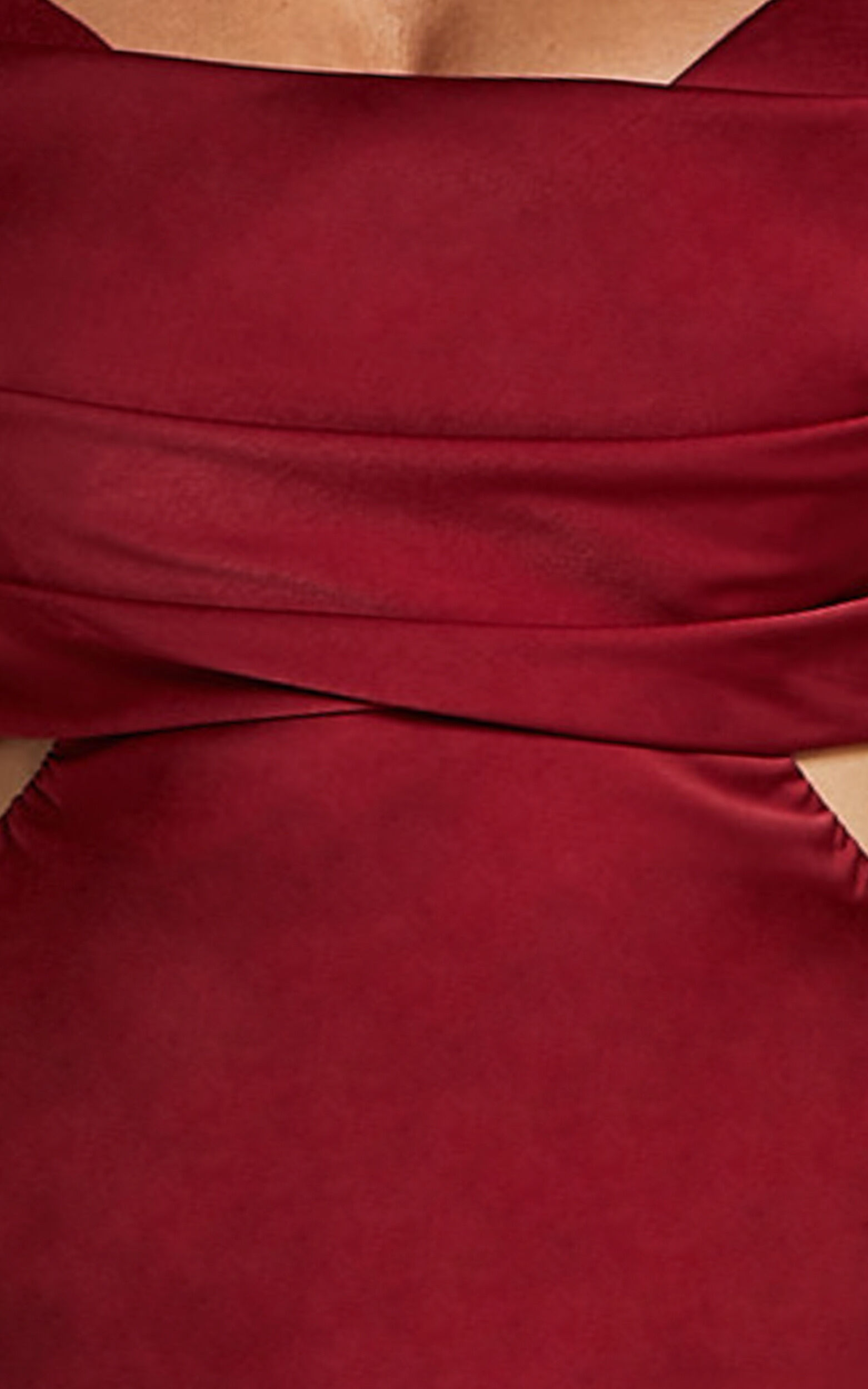 Sophie Maxi Dress - Cowl Neck Cross Back Dress in Red