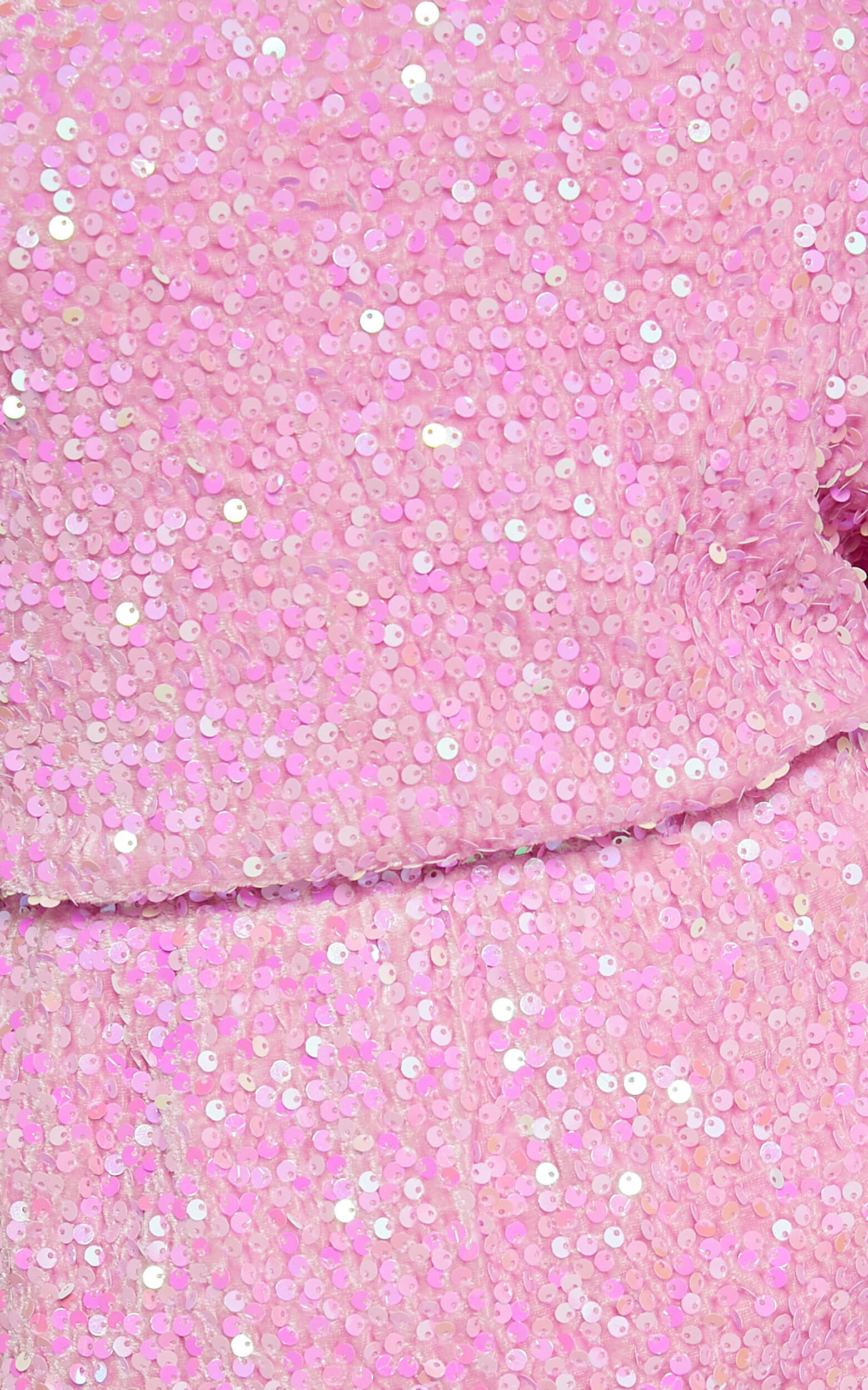 Lucy Mini Dress - One Shoulder Sequin Mini Dress in Pink