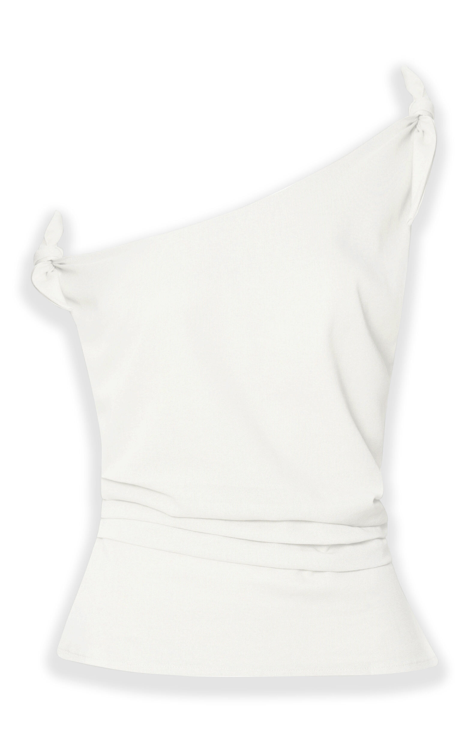 Ivy Top - Linen Off Shoulder Tie Top in White