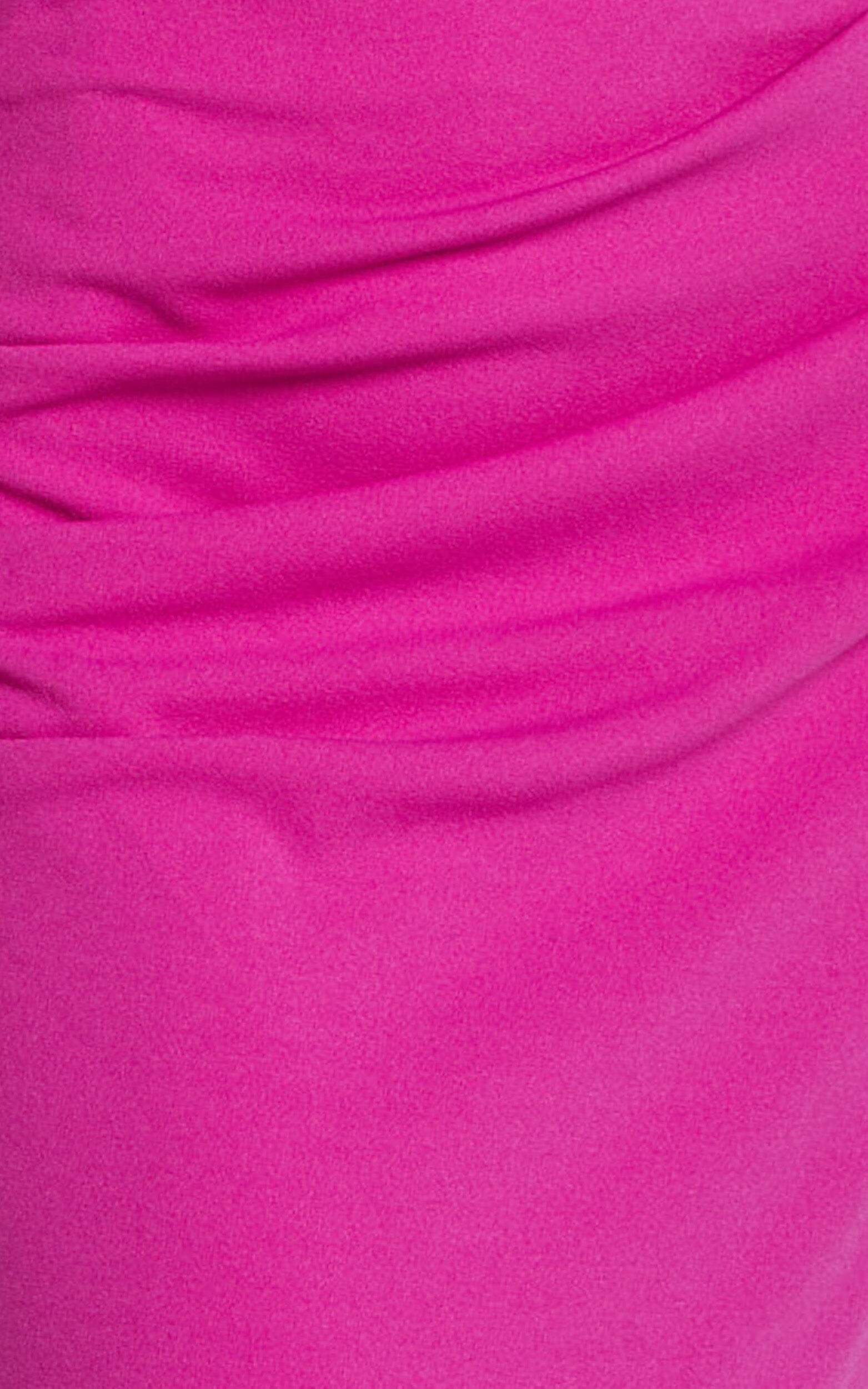 Calanthe Midi Dress - Strapless Tuck Detail Dress in Orchid