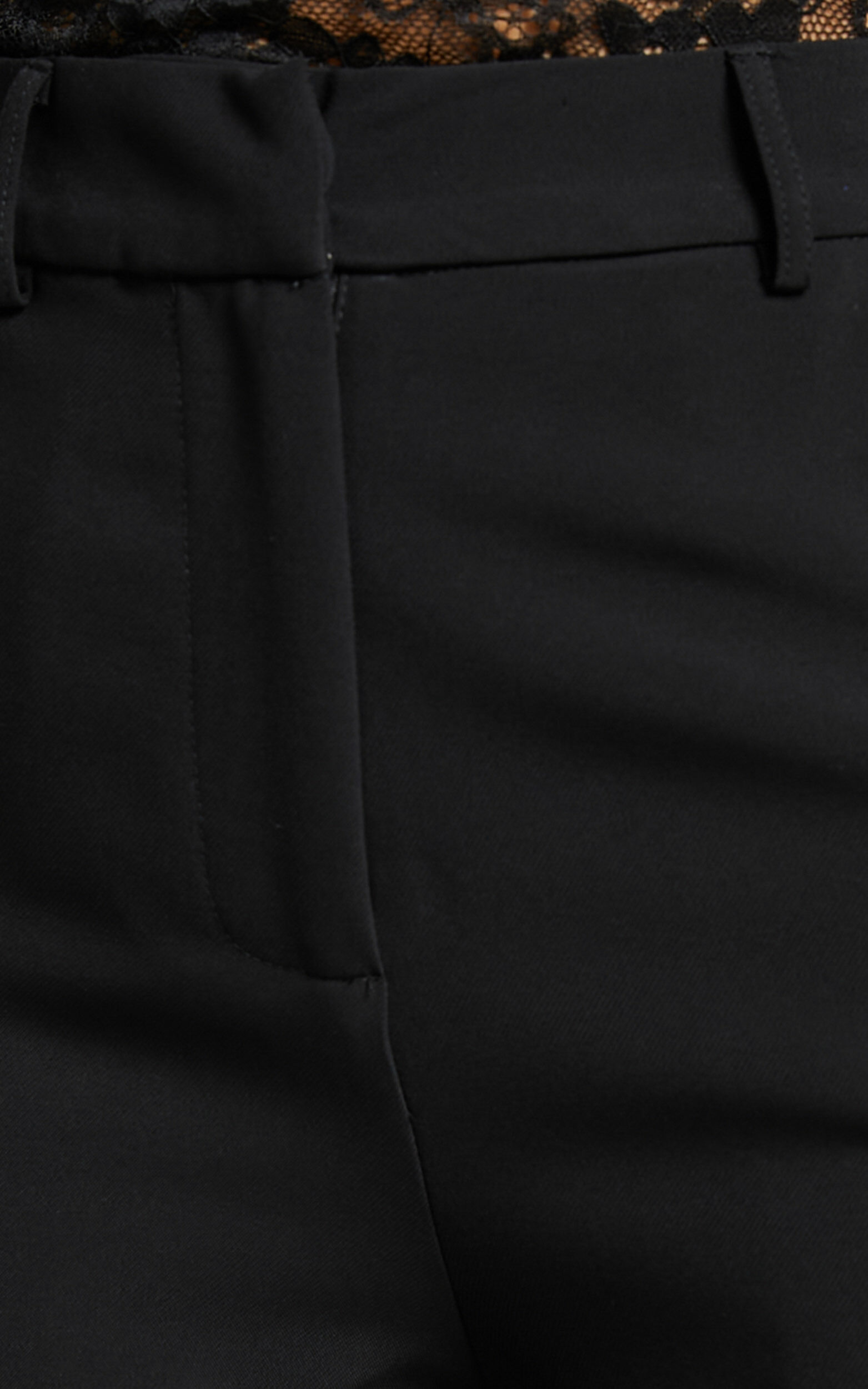 Bonnie Pants - High Waisted Tailored Wide Leg Pants in Black