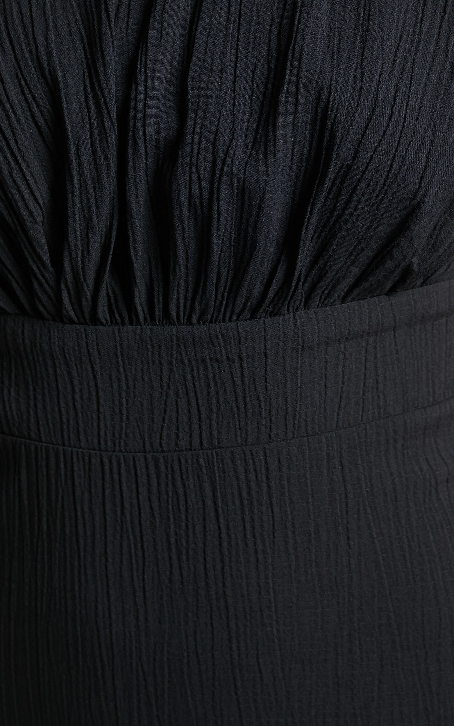 Celestia Midi Dress - Tiered One Shoulder Dress in Black