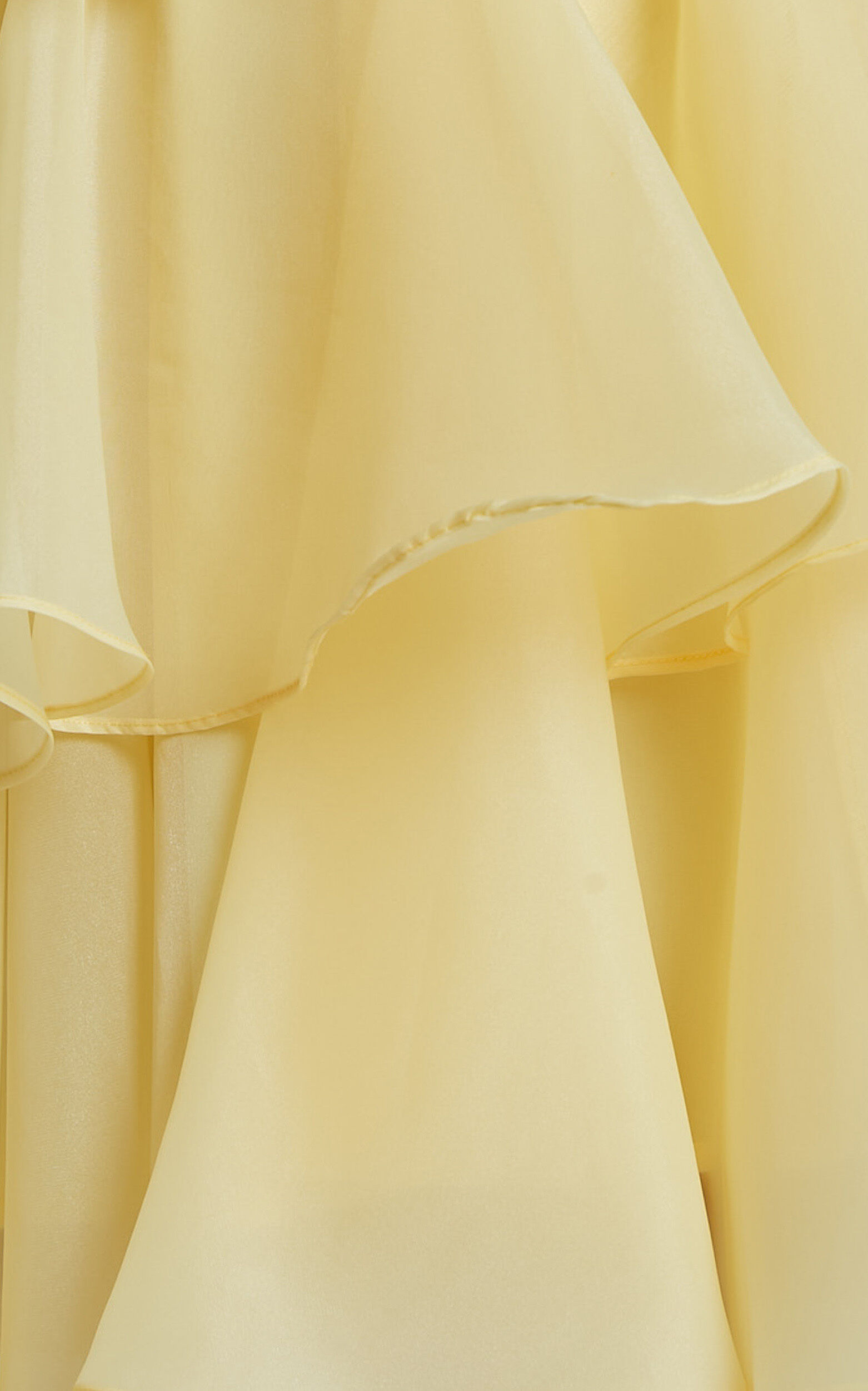 Ritta Mini Dress - Strapless Layered Dress in Yellow