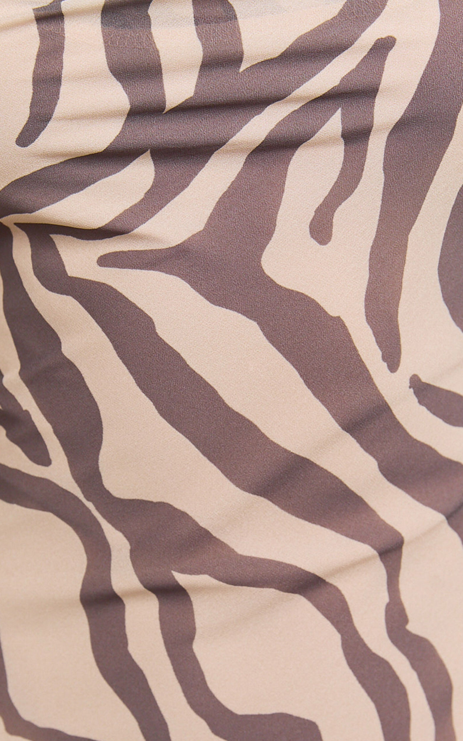 Talia Maxi Dress - Cowl Neck Low Back Dress in Abstract Zebra Print