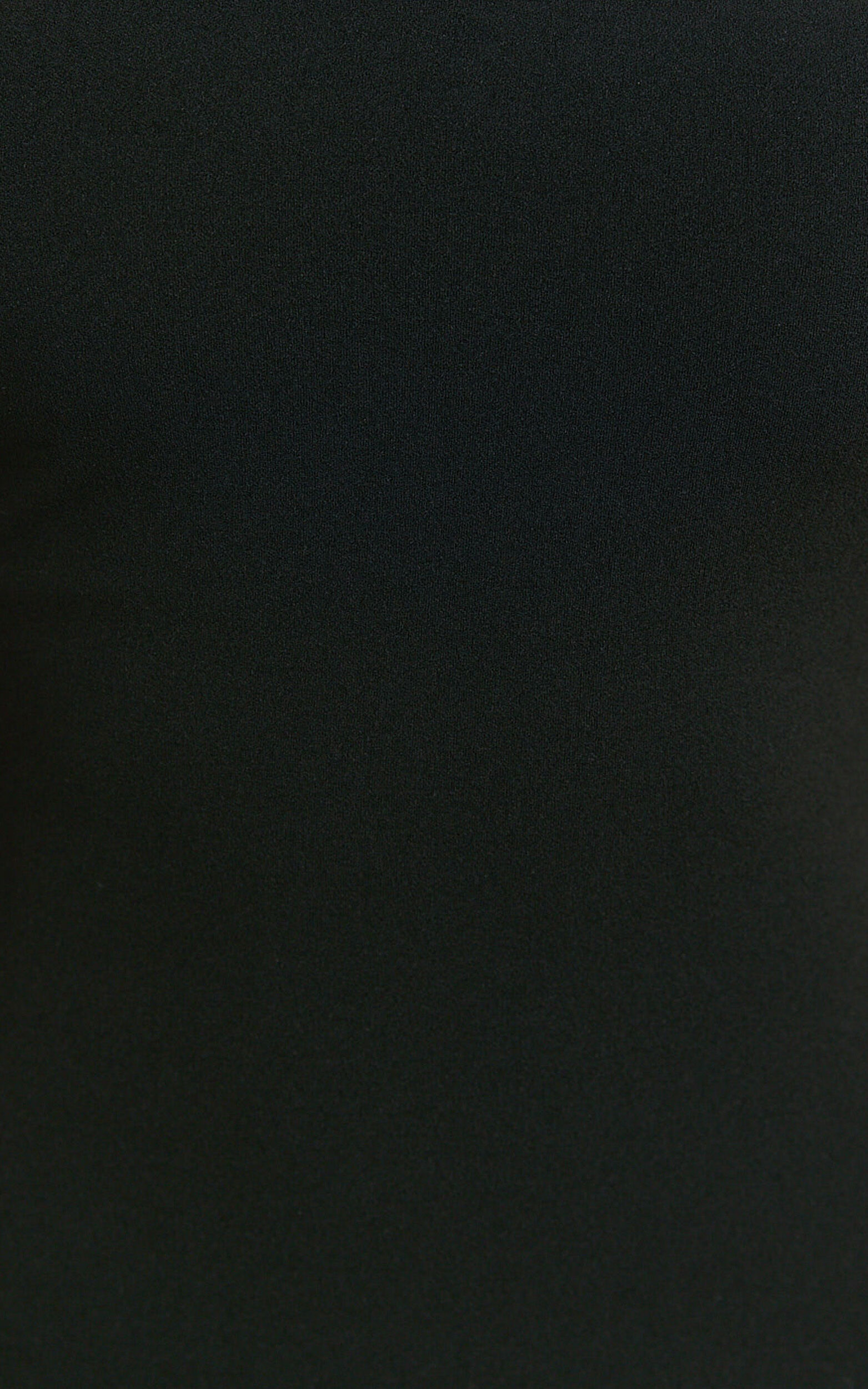 Raquel Midi Dress - Off The Shoulder Contrast Neck Detialing Dress in Black