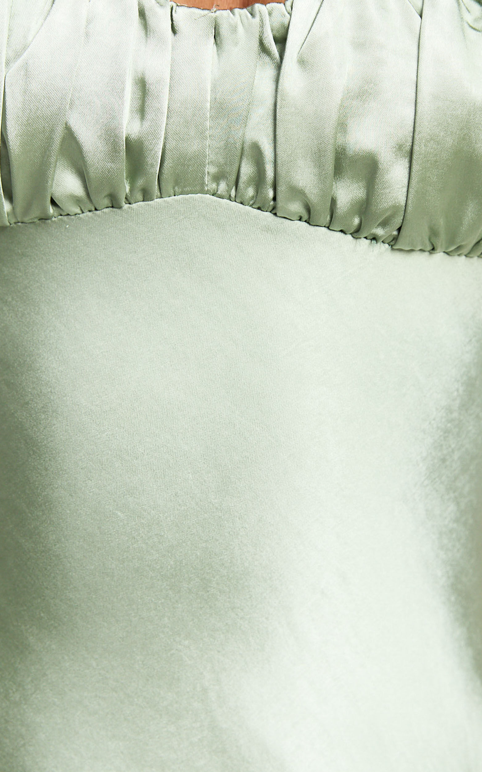 Jonalyn Midi Dress - Open Back Detailing Slip Dress in Sage