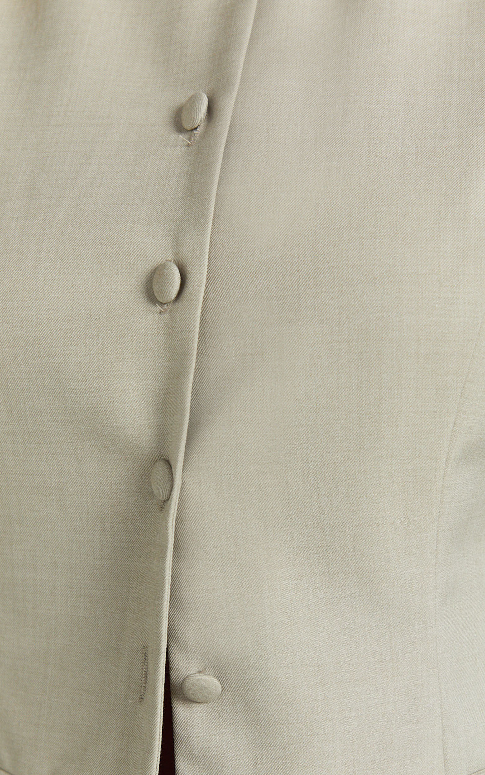 Desi Top - Longline Crew Neck Vest Top in Oatmeal