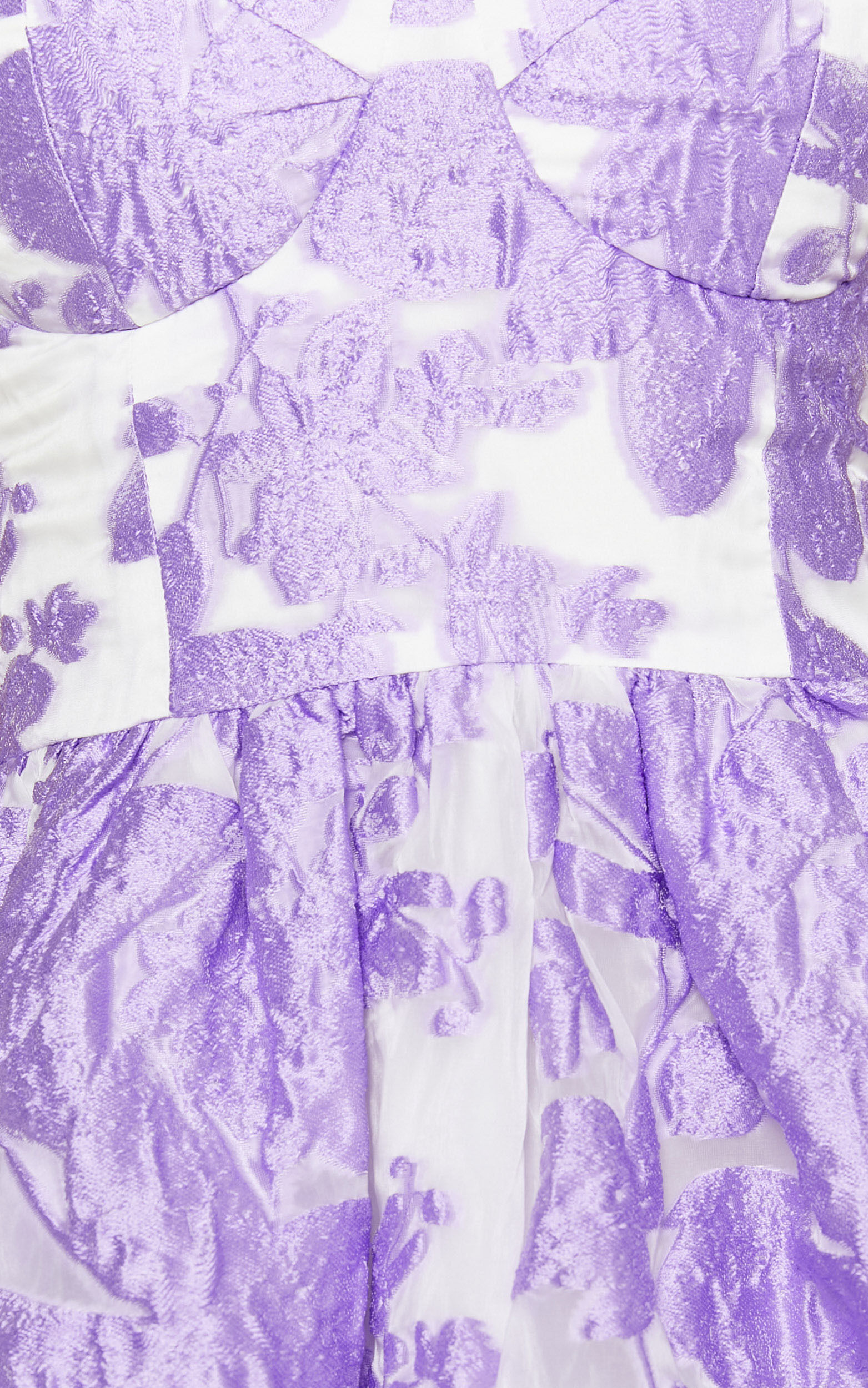 Brailey Mini Dress - Sweetheart Bustier Dress in Purple Jacquard