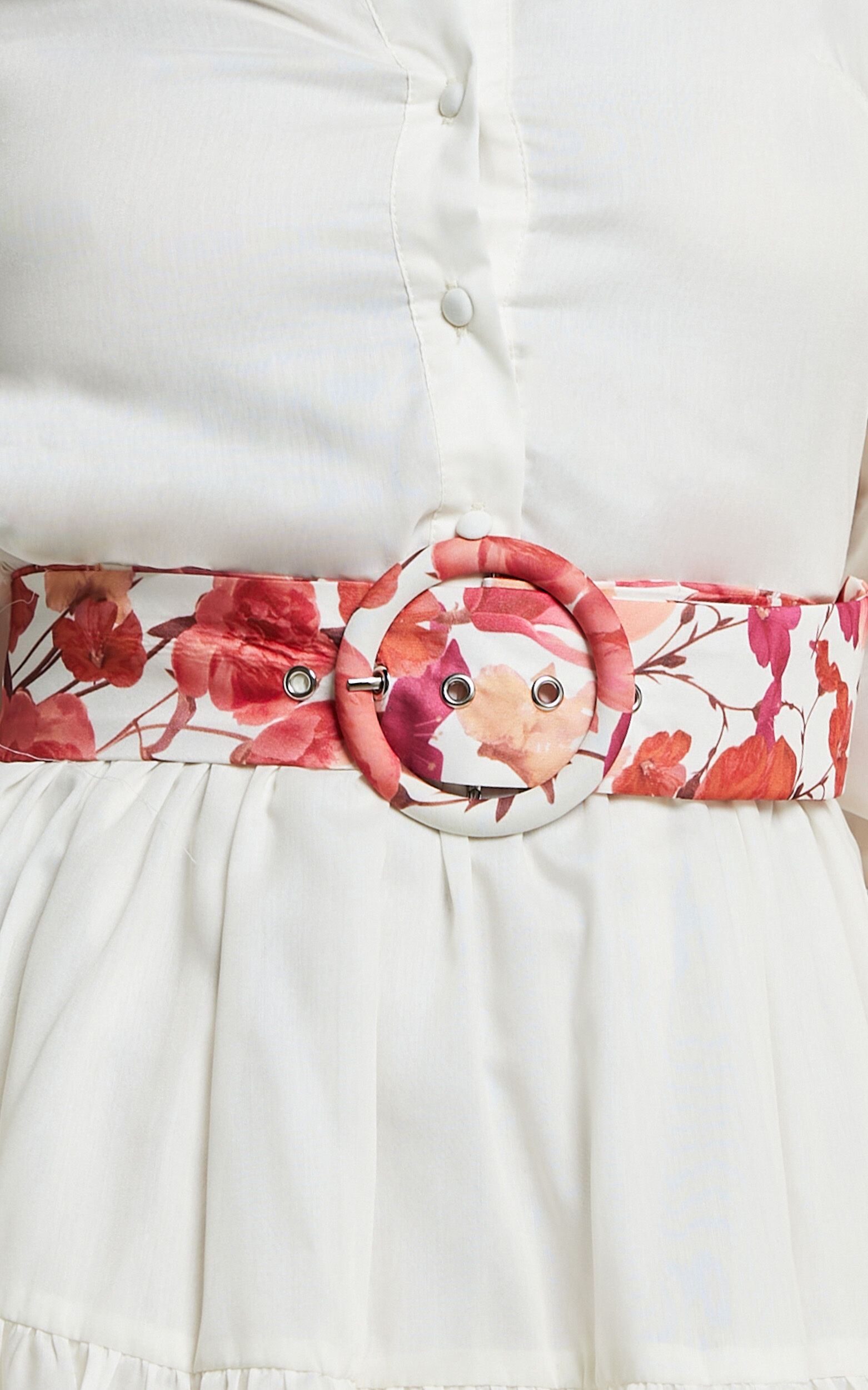 Becky Mini Dress - Long Bishop Sleeve Tiered Dress in Wildflower Print