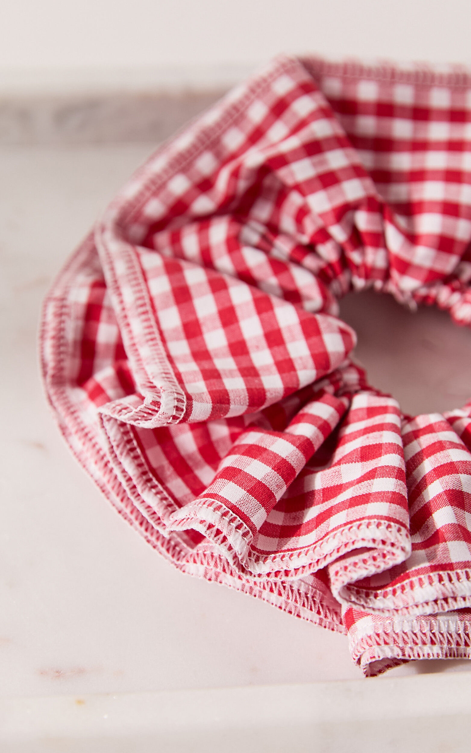Harmony Scrunchie in Red Gingham
