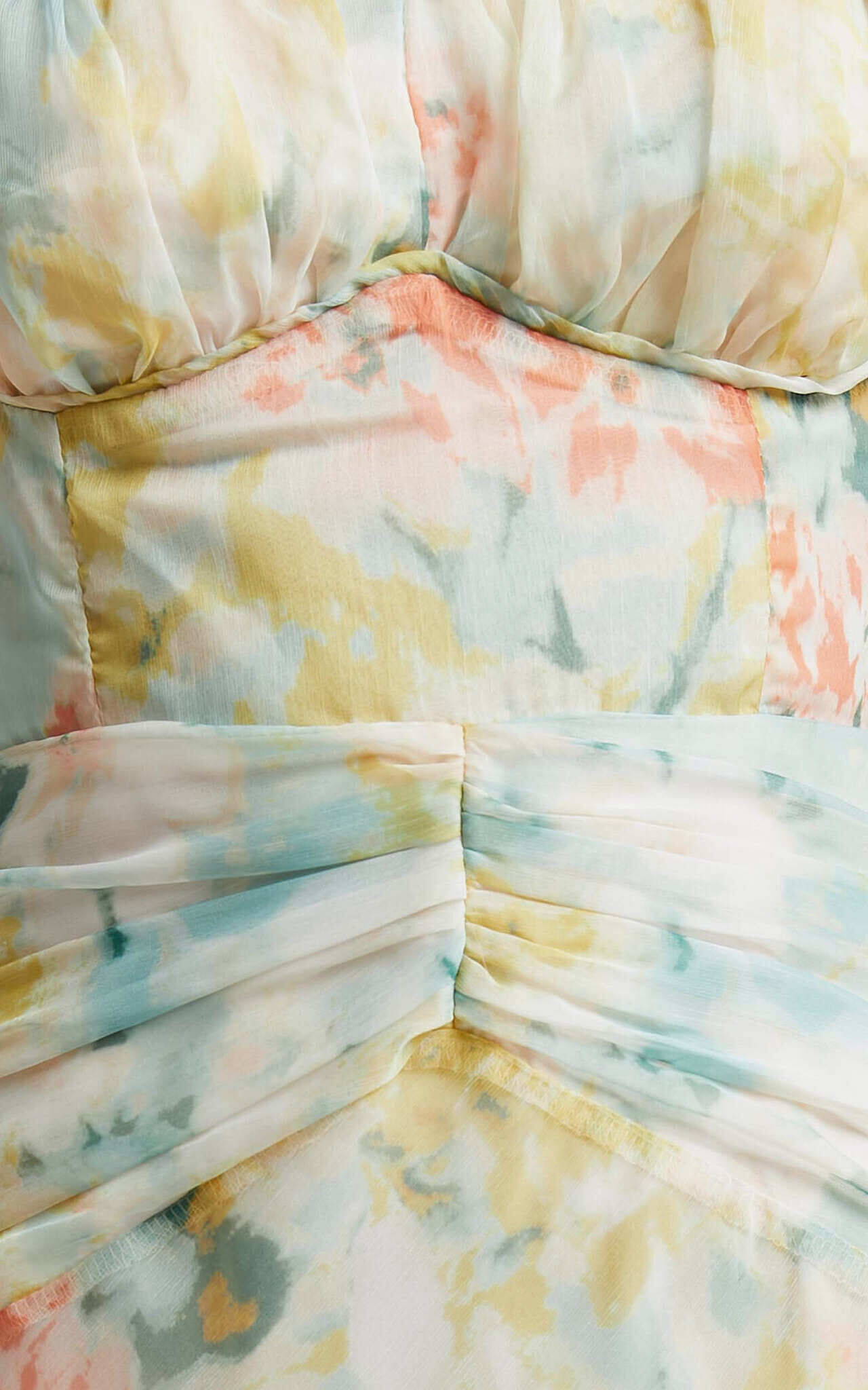 Debina Maxi Dress - Sweetheart Neckline Short Sleeve Dress in Yellow