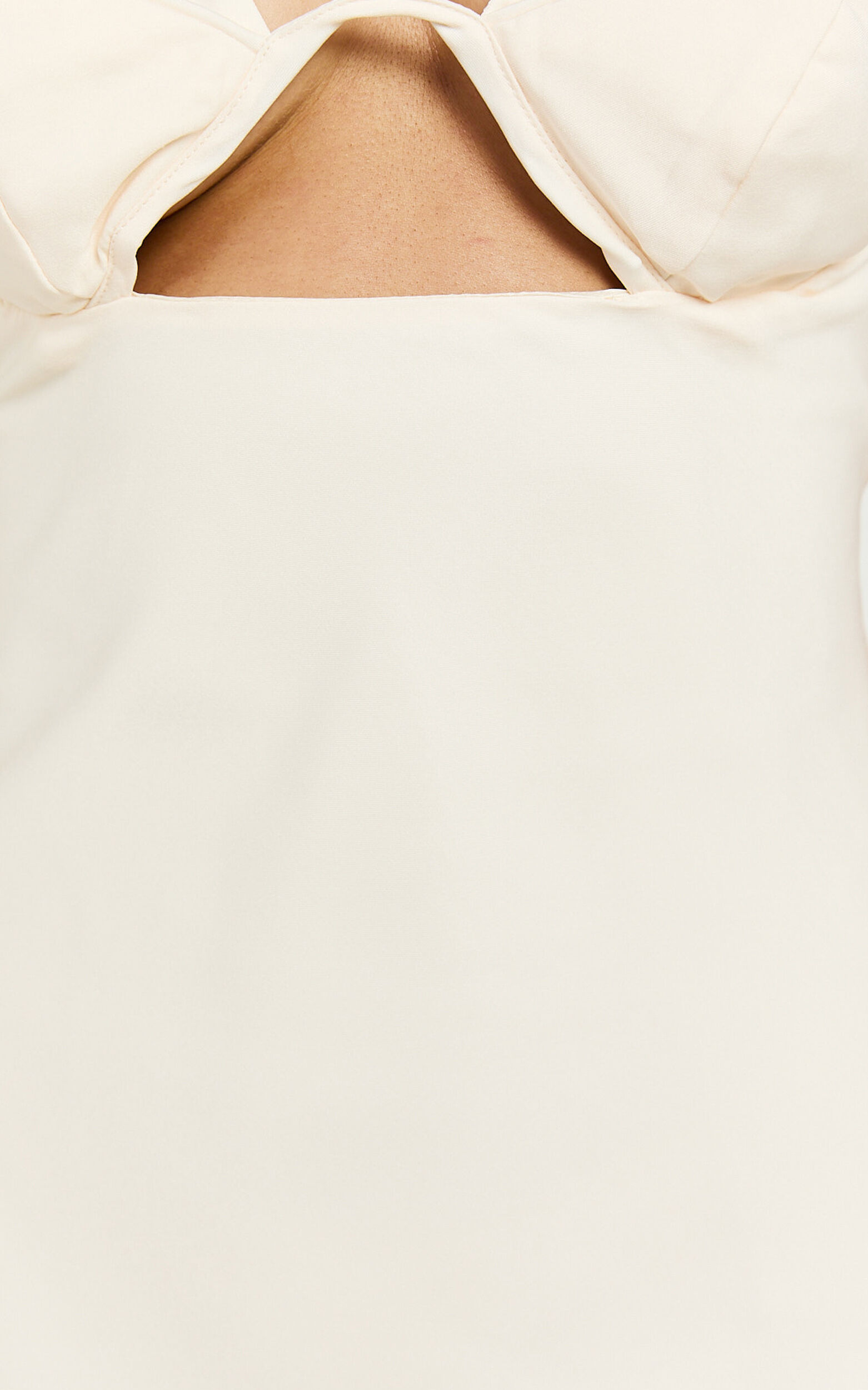 Amalie The Label - Rainey Bustier Bias Cutout Mini Dress in Ivory