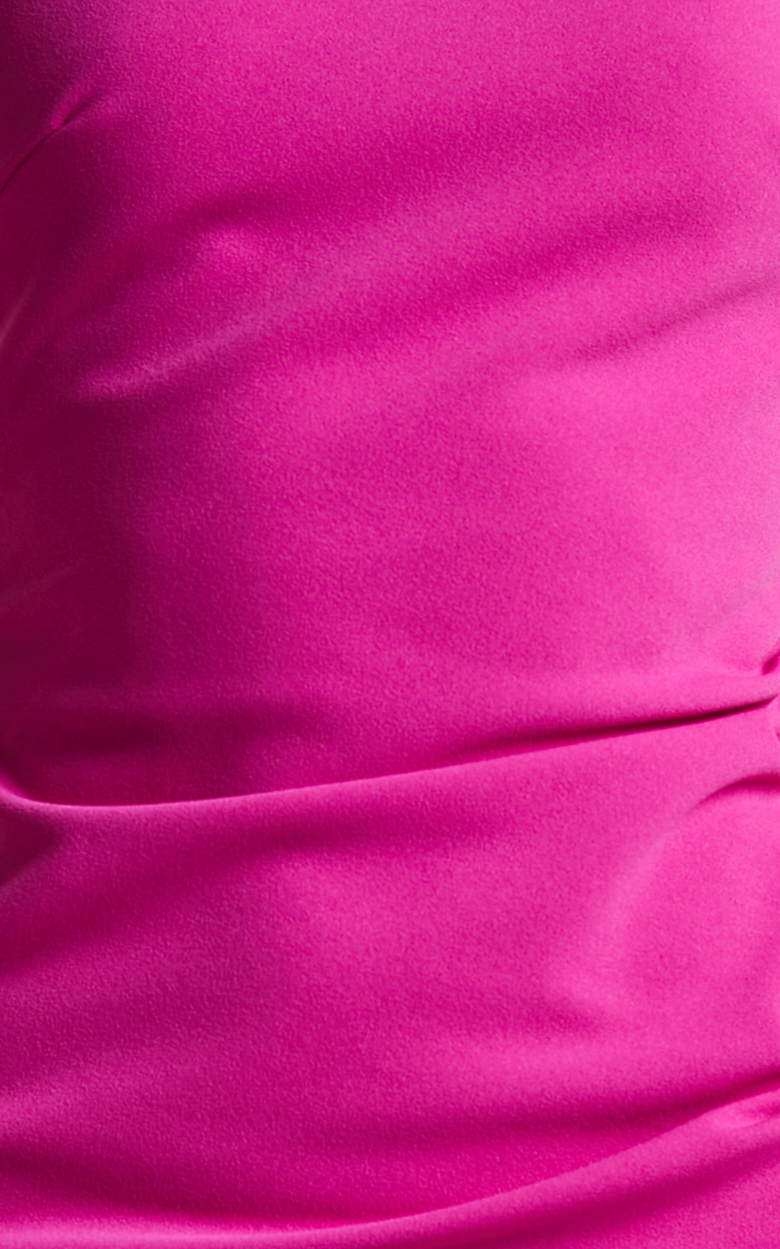 Monette Midi Dress - One Shoulder Straight Dress in Grape