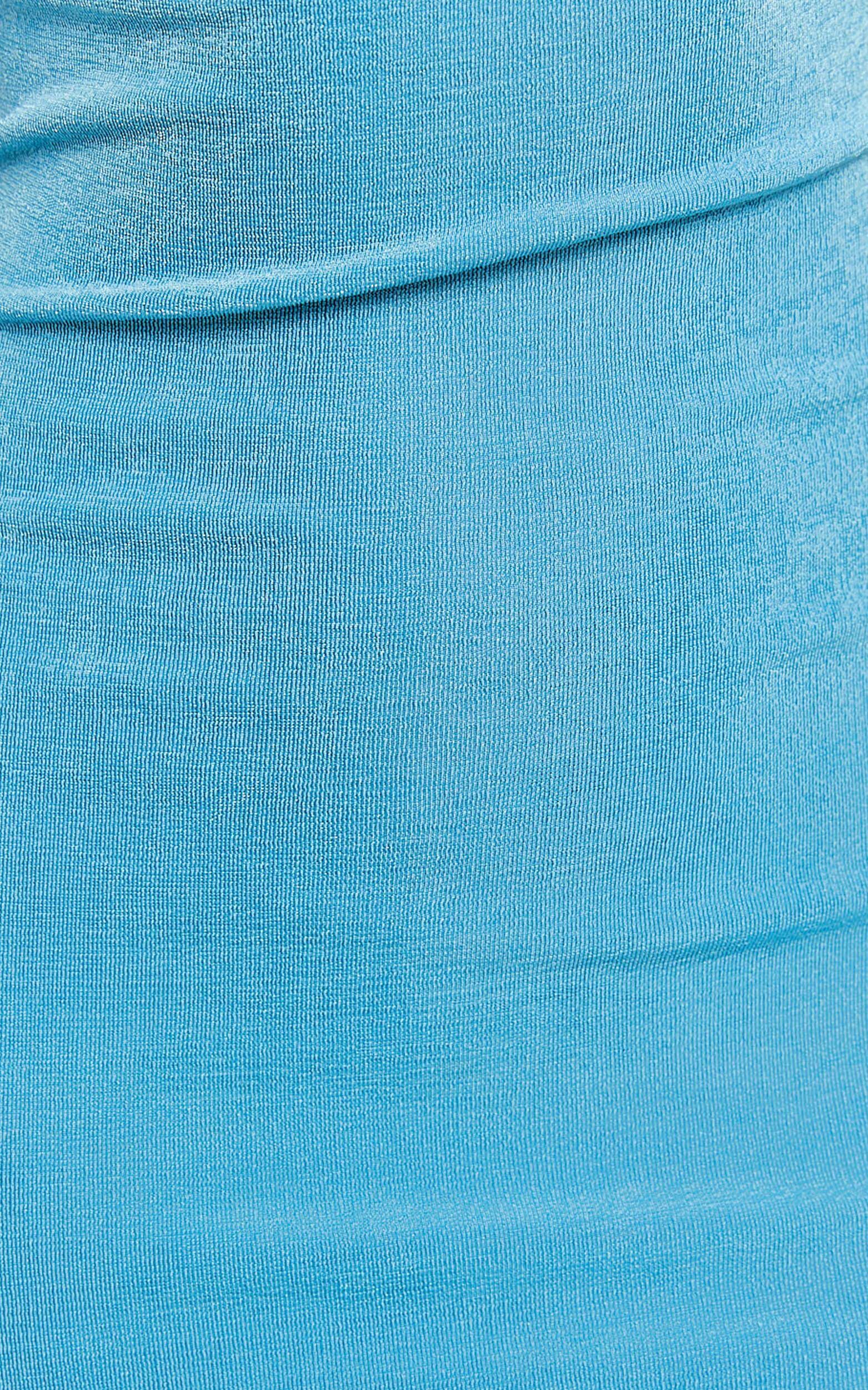 Porsha Maxi Dress - Cowl Neck Tie Back Dress in Blue