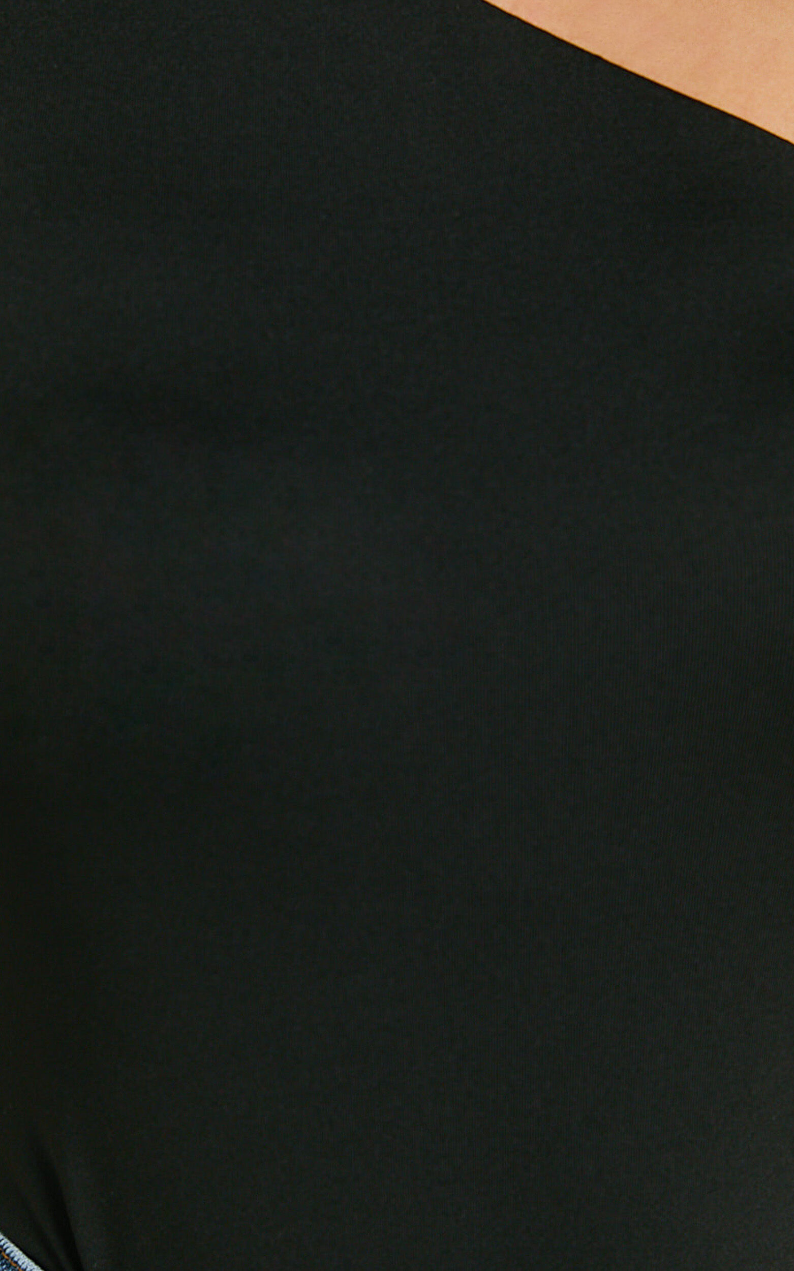 Ryan Bodysuit - One Shoulder Tie Bodysuit in Black