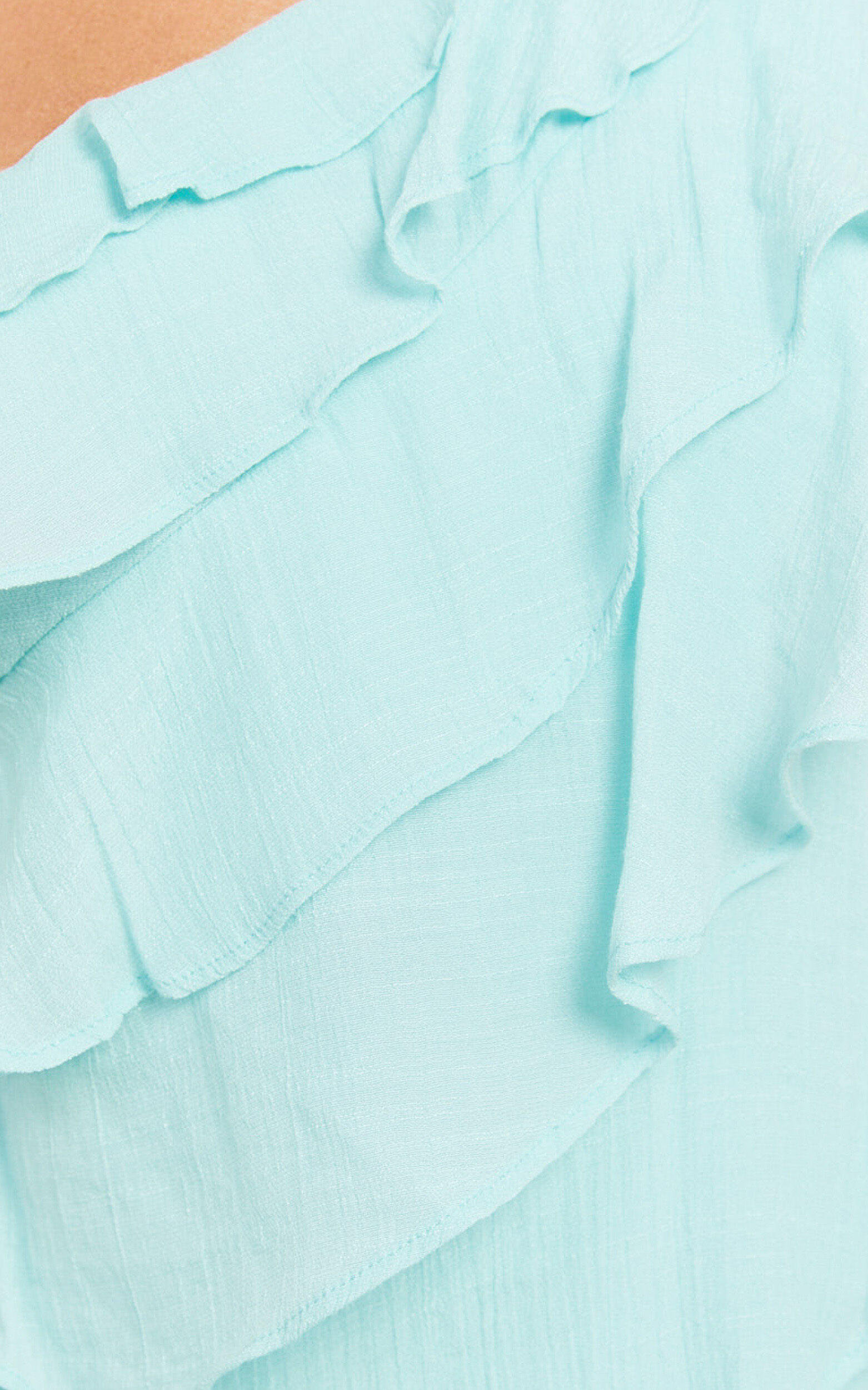 Cerin Mini Dress - Tiered Ruffle Dress in Blue